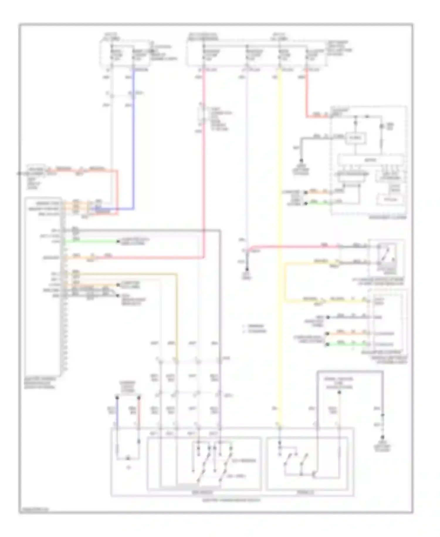Wiring diagram epb switch for Hyundai Equus II facelift (2013-2016) (1 of 1)