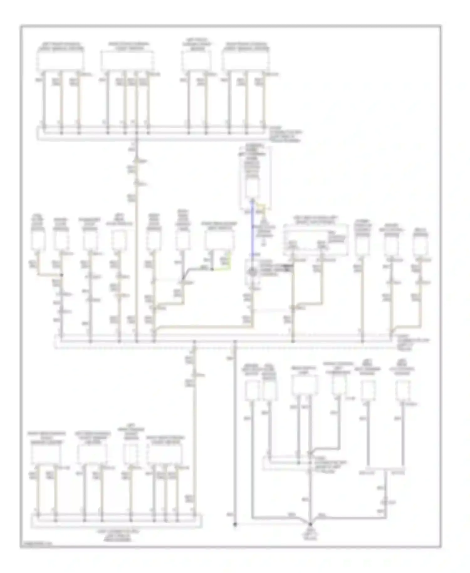 Wiring diagram left front parking assist sensor for Hyundai Equus II facelift (2013-2016) (1 of 2)