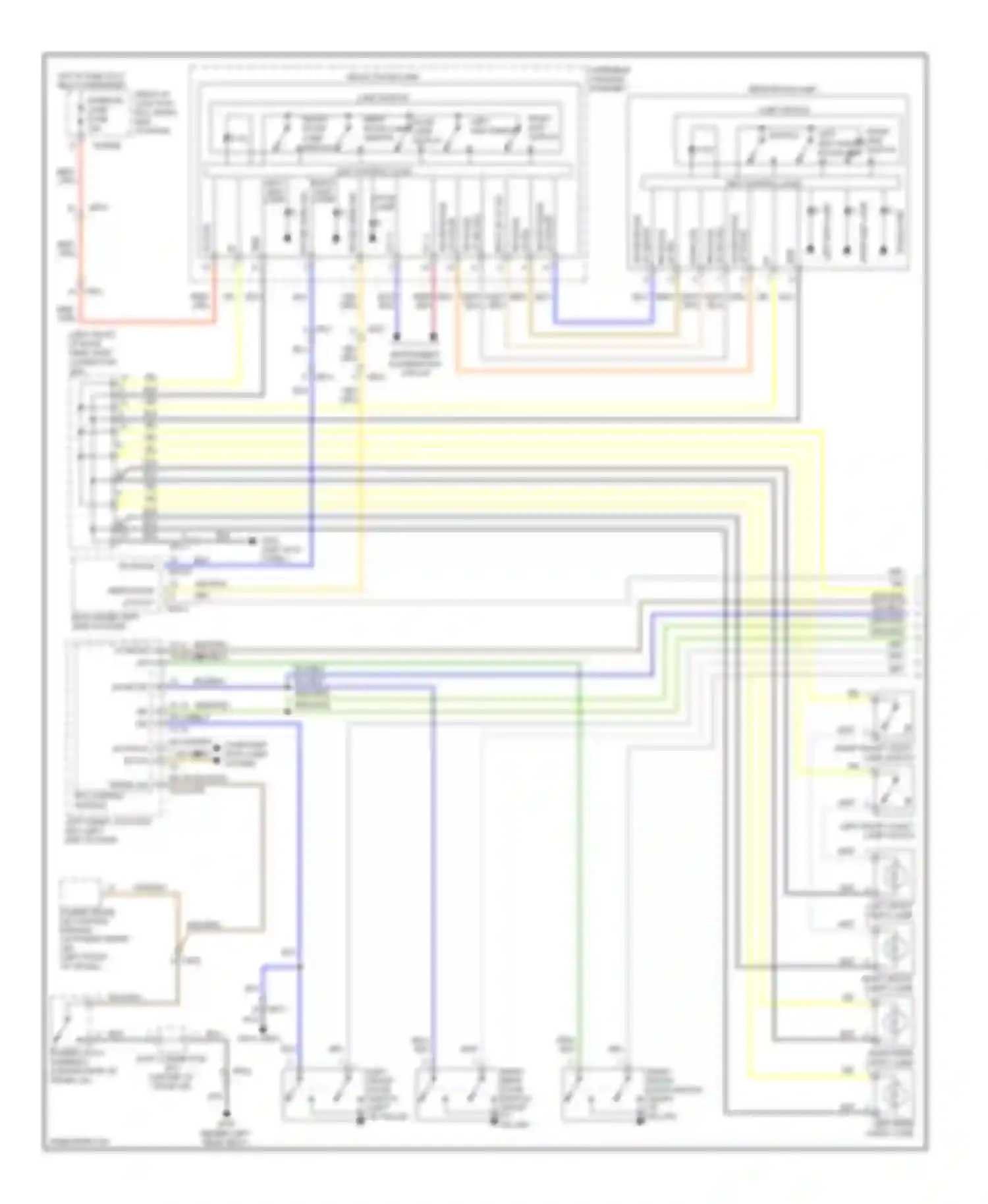 Wiring diagram left map switch for Hyundai Equus II facelift (2013-2016) (1 of 1)