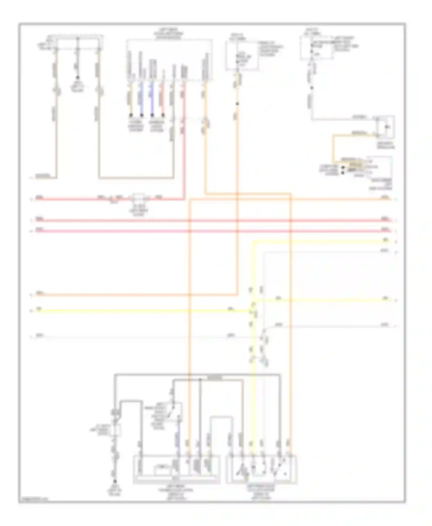 Wiring diagram power windows system for Hyundai Equus II facelift (2013-2016) (3 of 5)