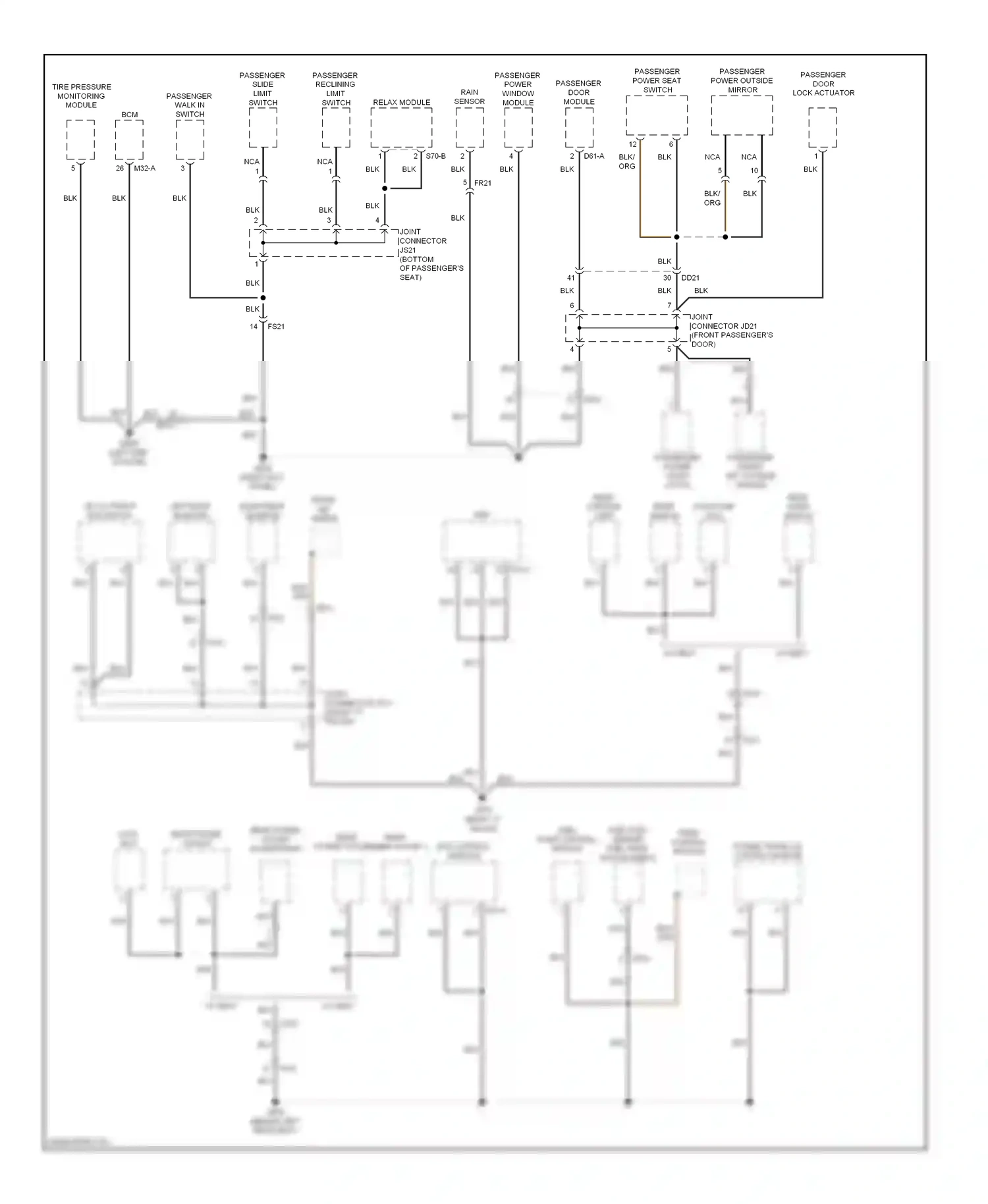 Wiring diagram rear audio switch for Hyundai Equus II facelift (2013-2016) (2 of 6)