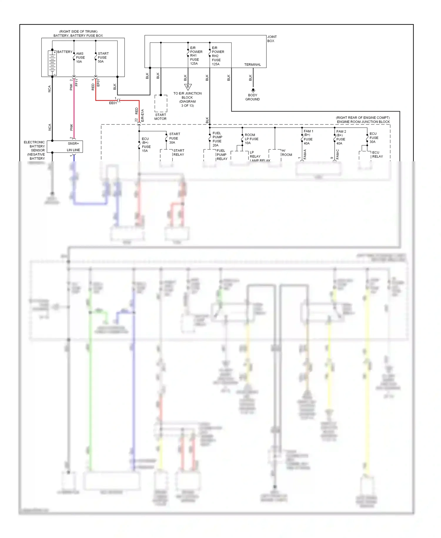 Wiring diagram red for Hyundai Equus II facelift (2013-2016) (72 of 126)