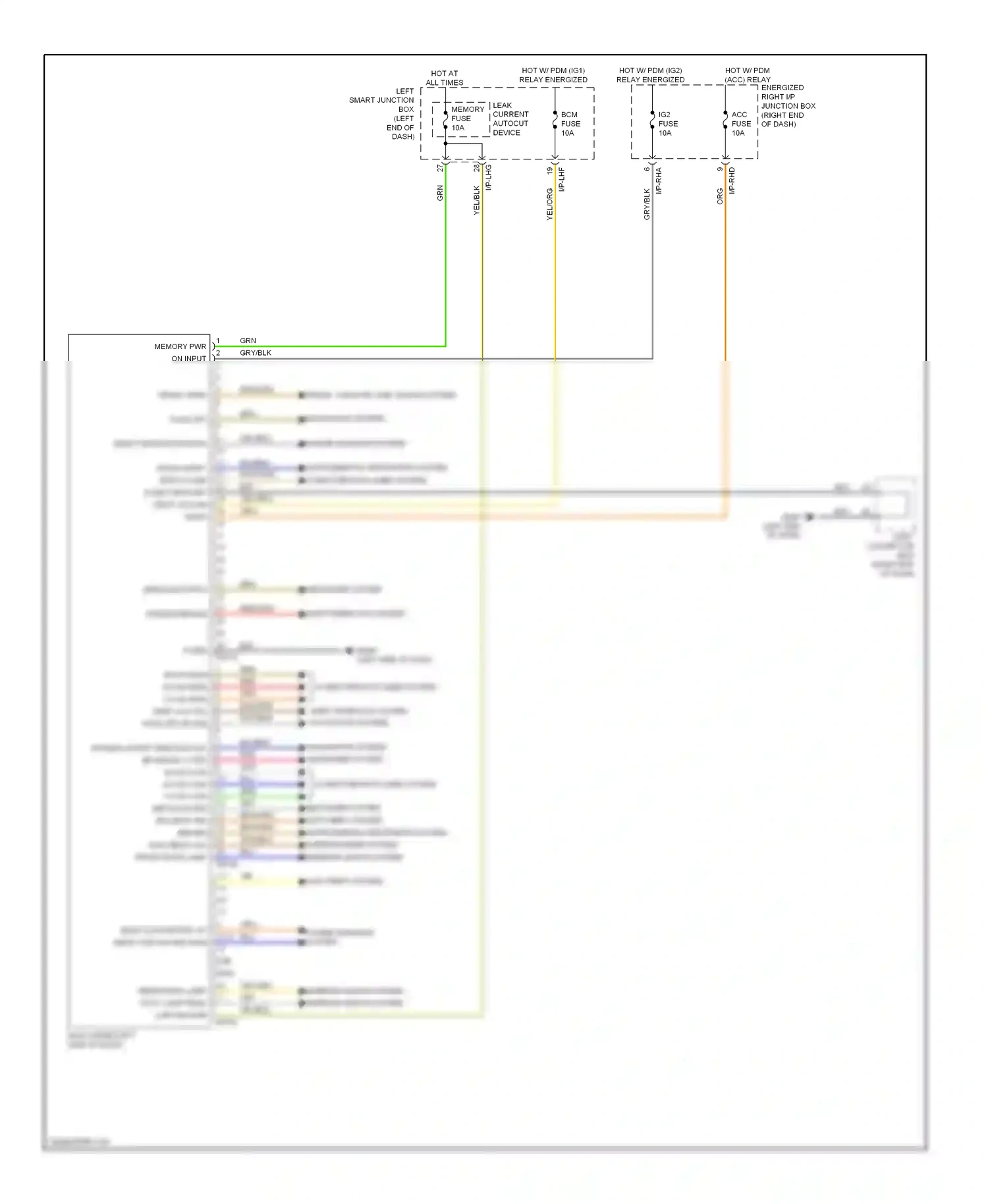 Wiring diagram red/org for Hyundai Equus II facelift (2013-2016) (11 of 65)