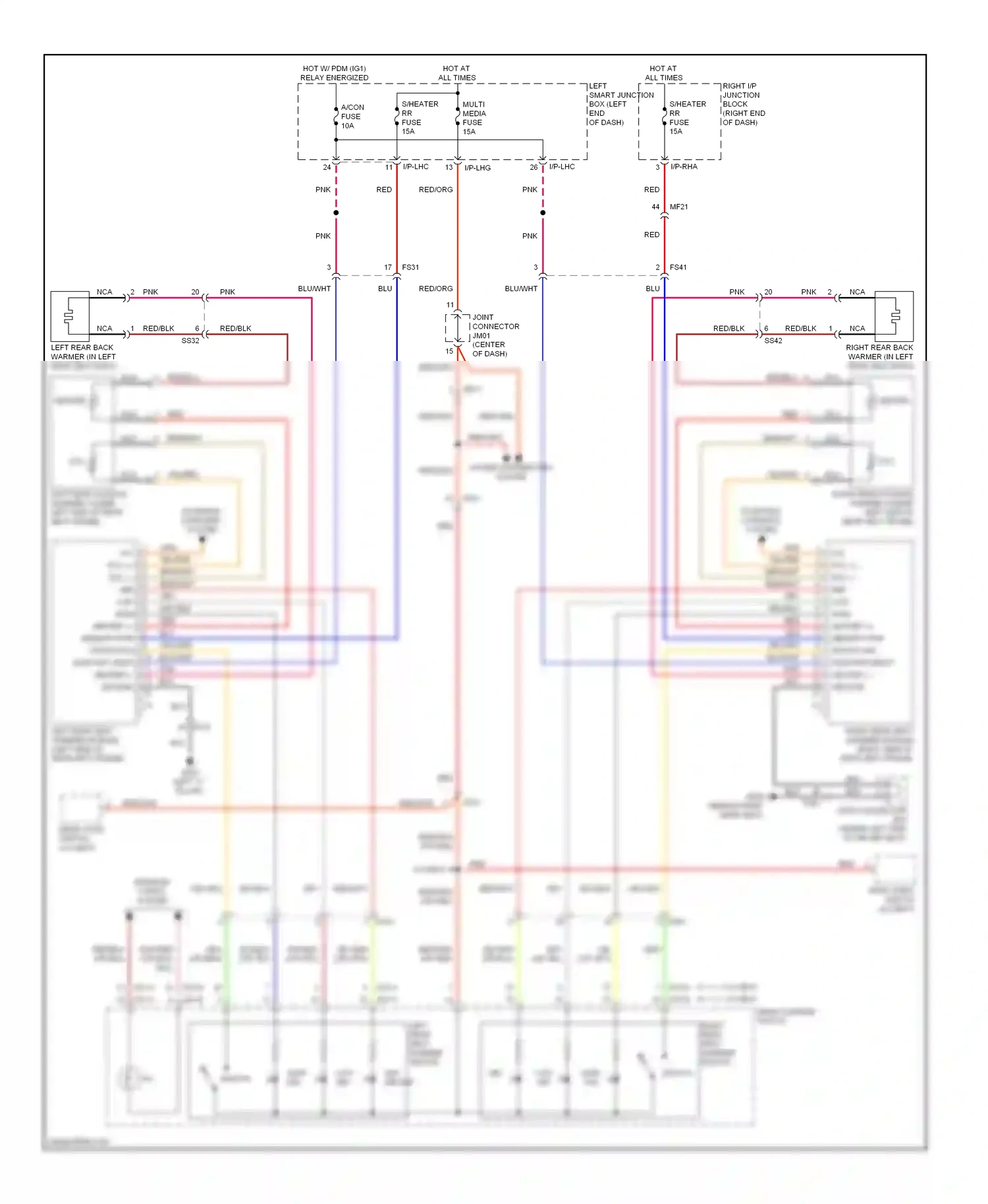 Wiring diagram red/org for Hyundai Equus II facelift (2013-2016) (53 of 65)