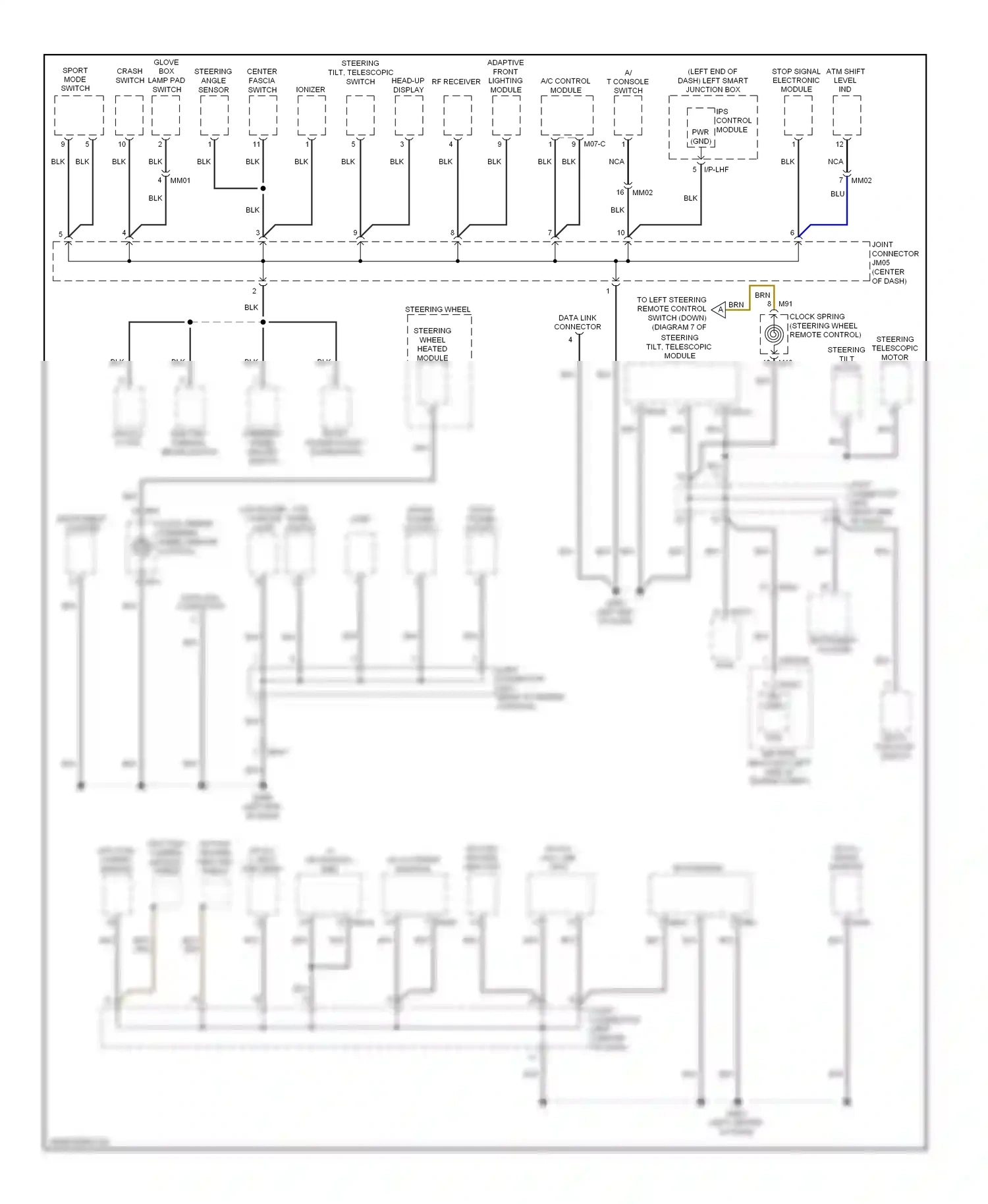 Wiring diagram remote control for Hyundai Equus II facelift (2013-2016) (1 of 1)