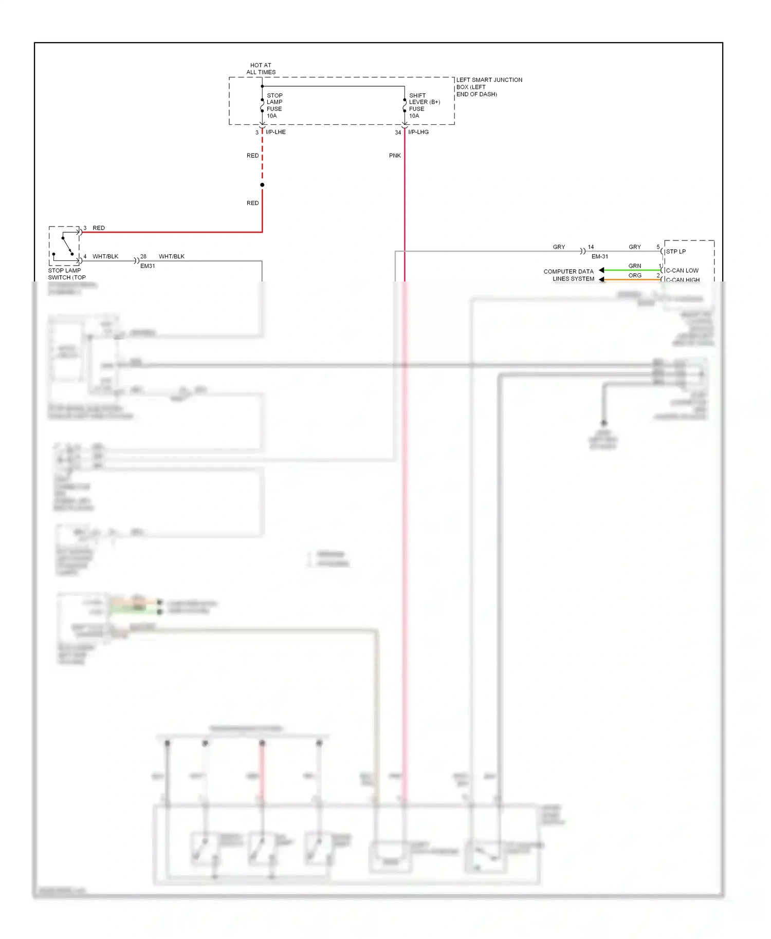 Hyundai Equus II facelift (2013-2016) select up shift switch wiring diagram  (1 of 1)