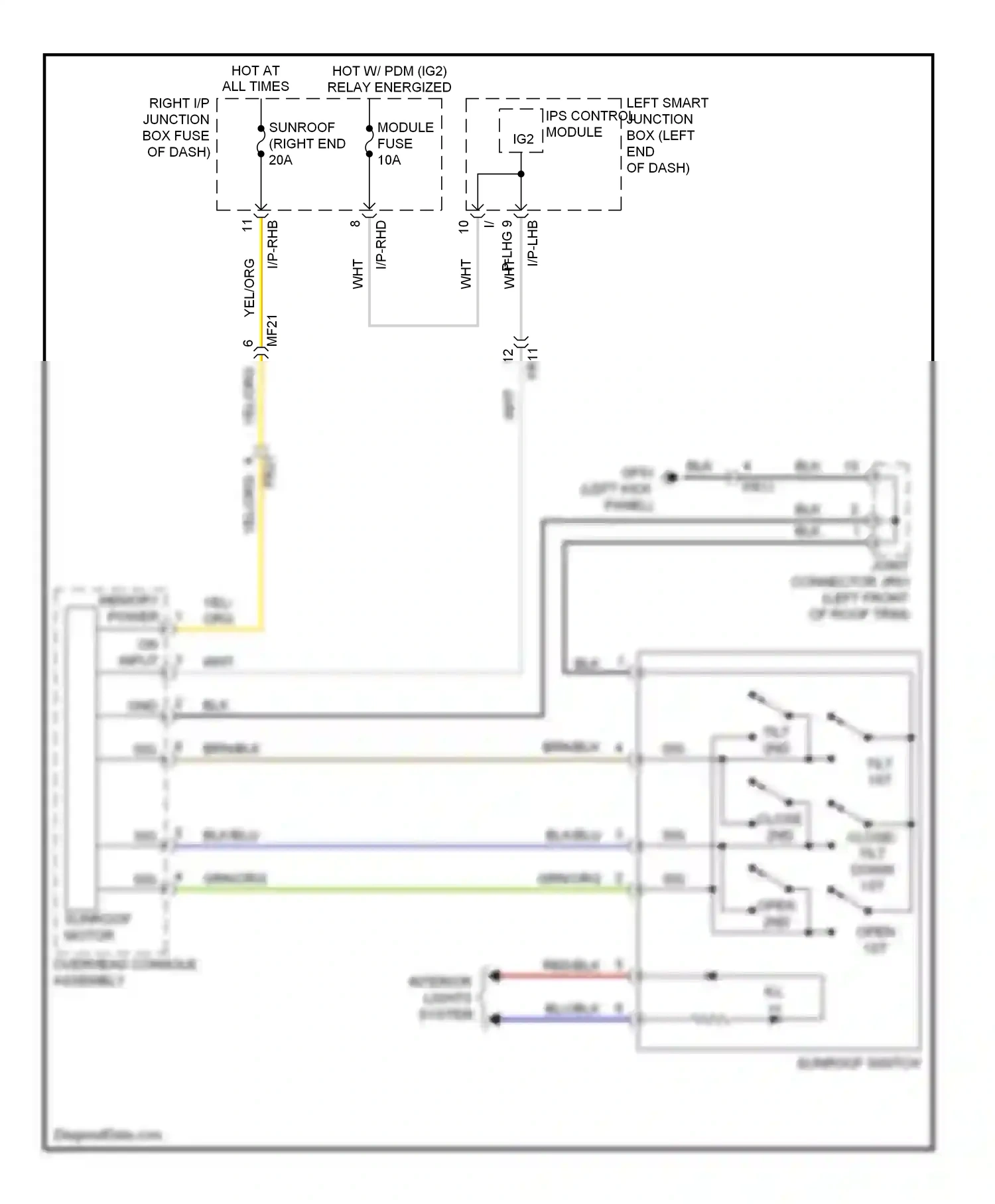 Wiring diagram sig b for Hyundai Equus II facelift (2013-2016) (1 of 1)