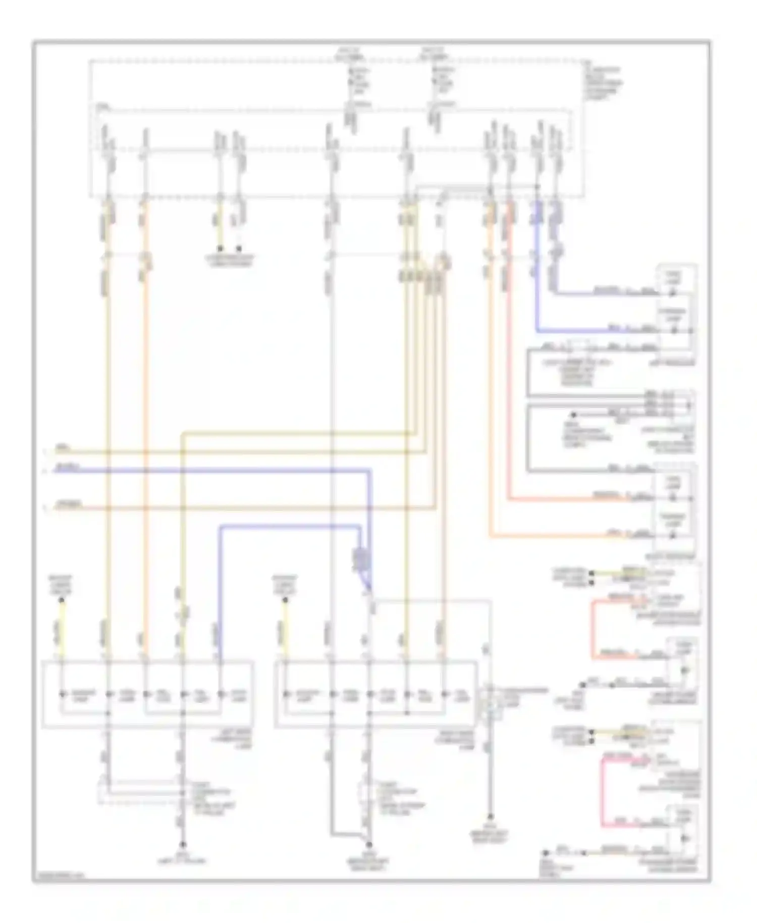 Wiring diagram stop lamp turn lamp for Hyundai Equus II facelift (2013-2016) (1 of 1)