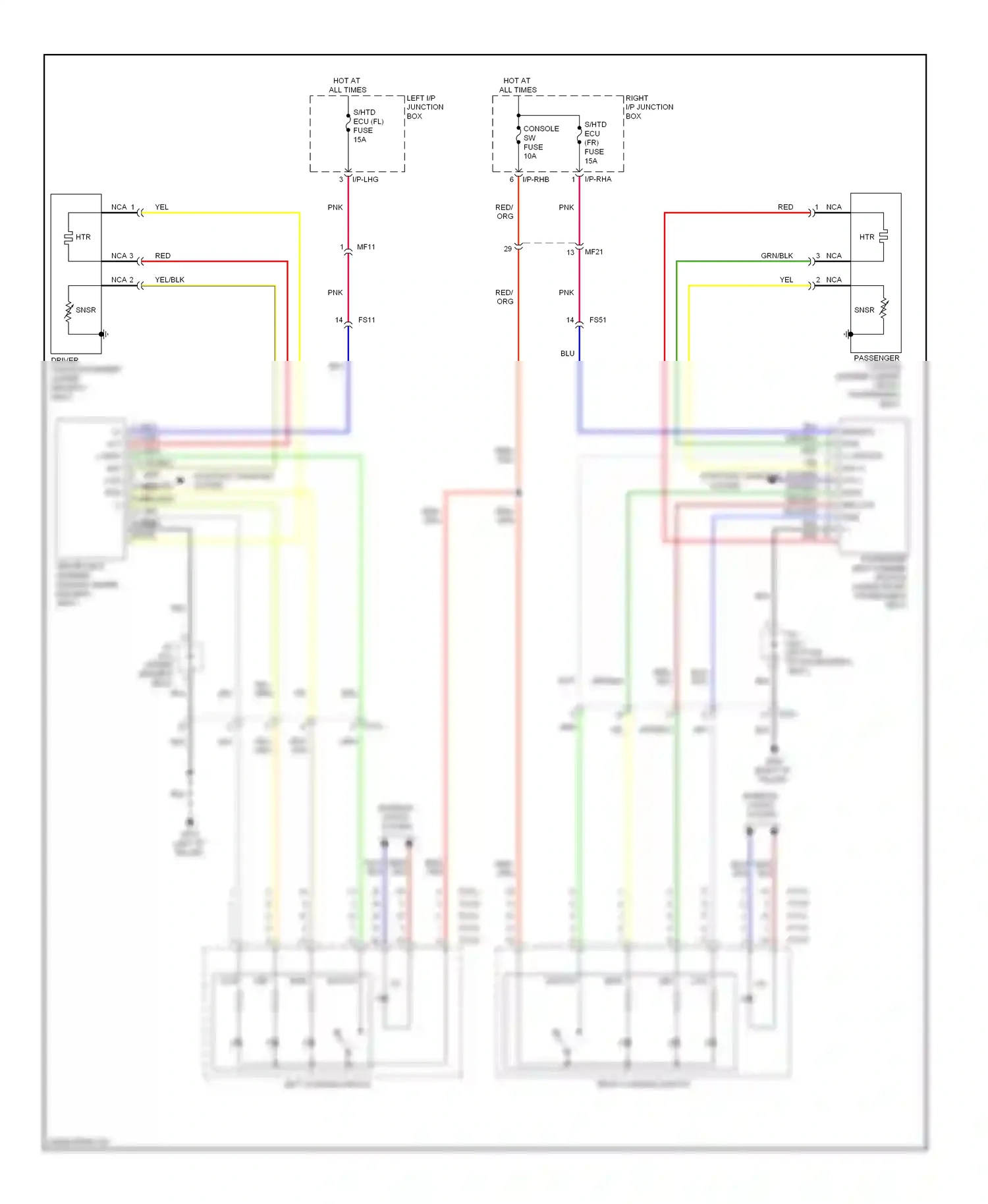 Wiring diagram blu/red for Hyundai Equus II (2009-2013) (12 of 19)