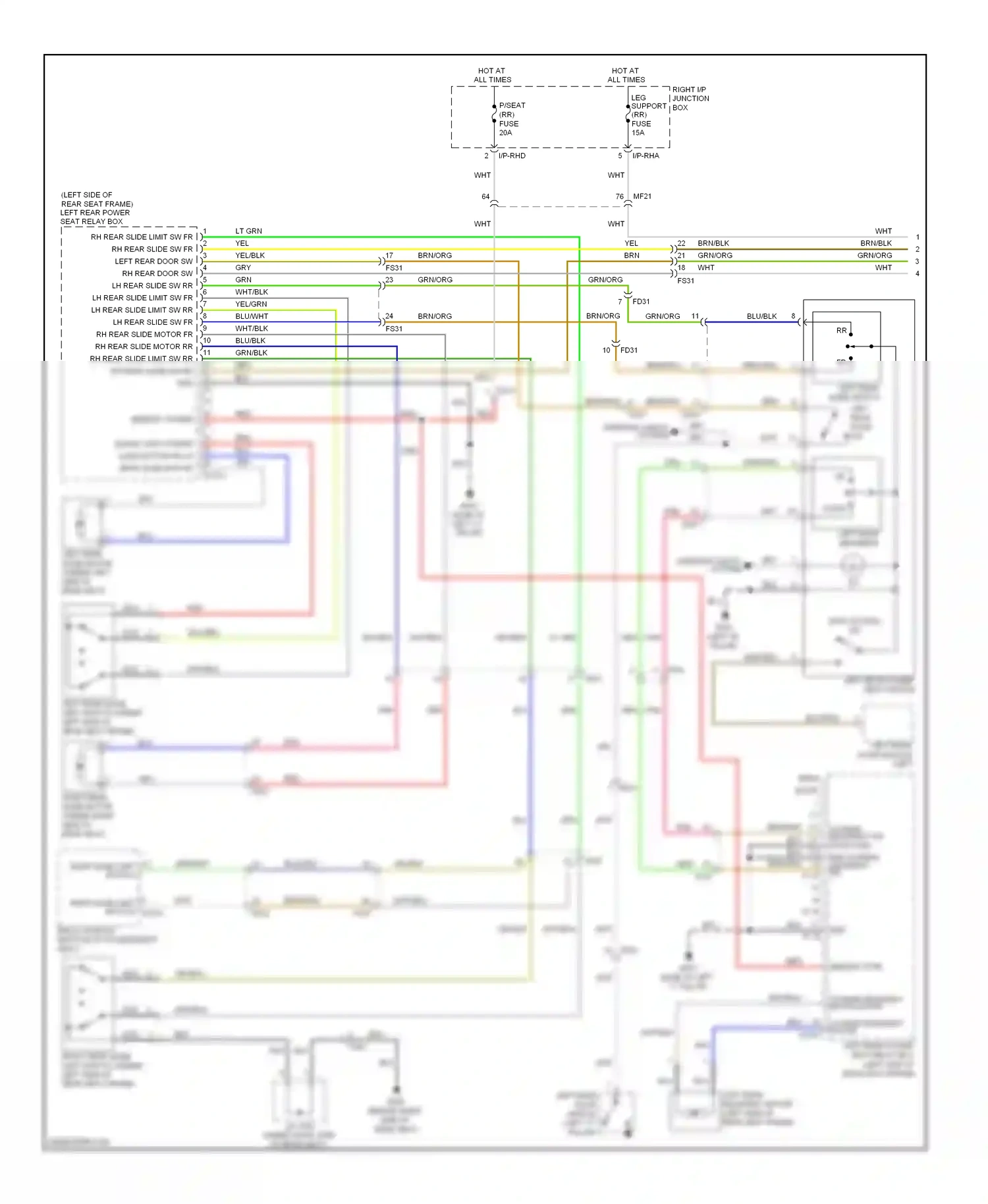 Wiring diagram easy access sw for Hyundai Equus II (2009-2013) (1 of 3)
