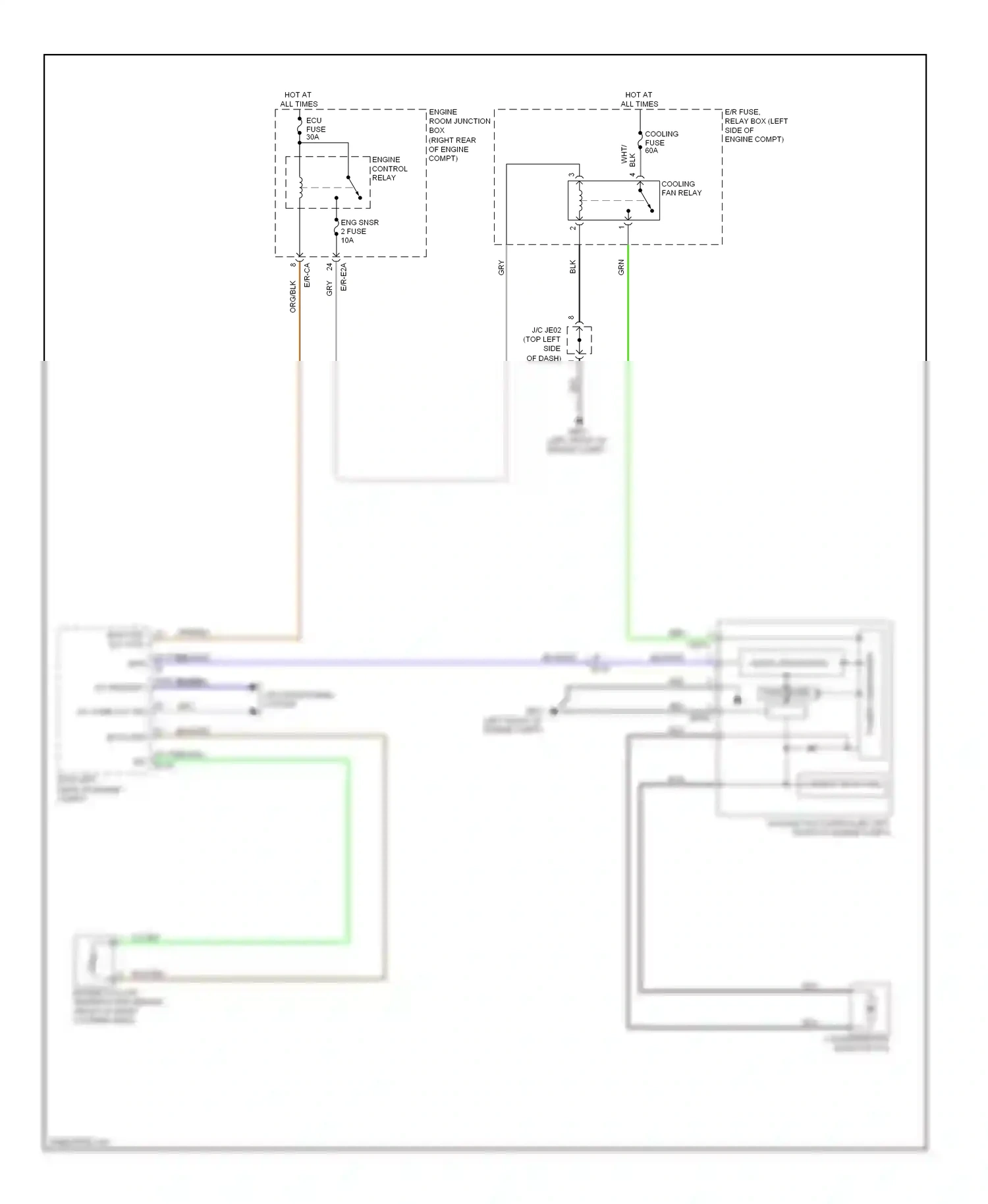 Wiring diagram engine room junction box for Hyundai Equus II (2009-2013) (1 of 2)