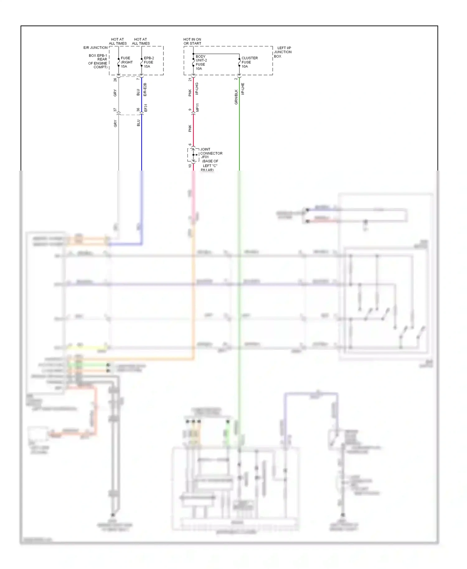 Wiring diagram epb ind for Hyundai Equus II (2009-2013) (1 of 2)