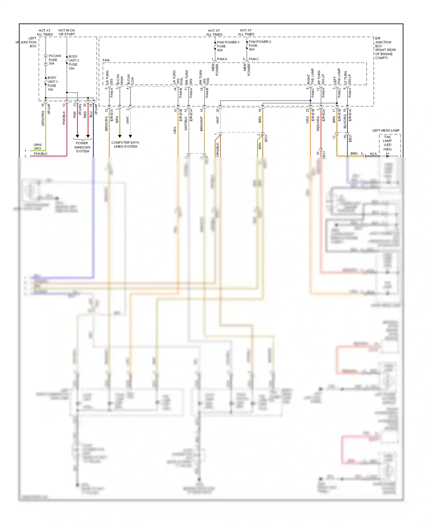 Wiring diagram e/r junction box for Hyundai Equus II (2009-2013) (3 of 11)