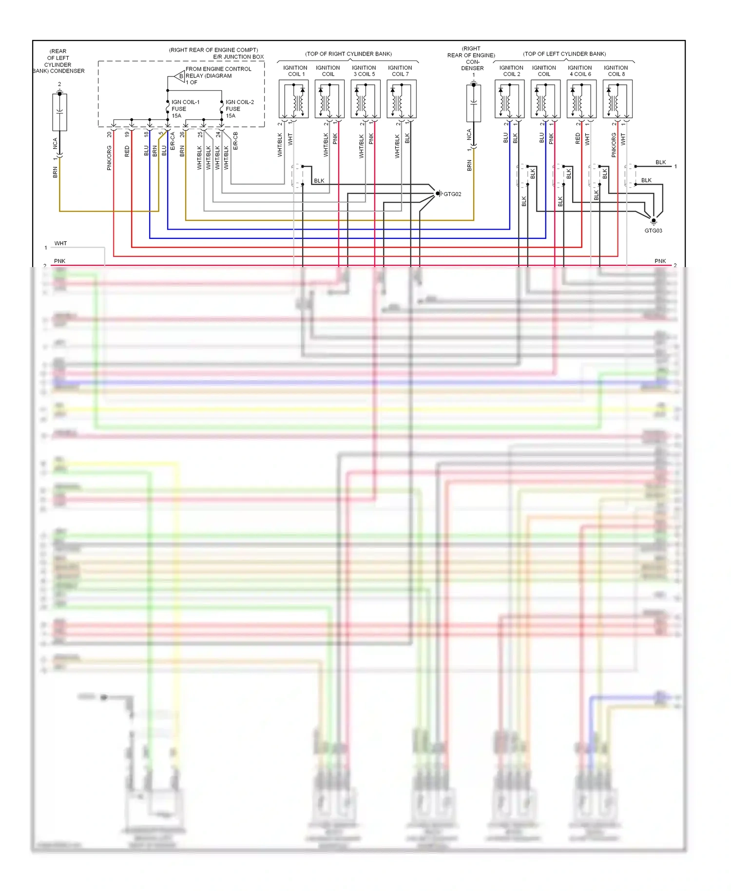 Wiring diagram ignition coil 2 for Hyundai Equus II (2009-2013) (1 of 1)