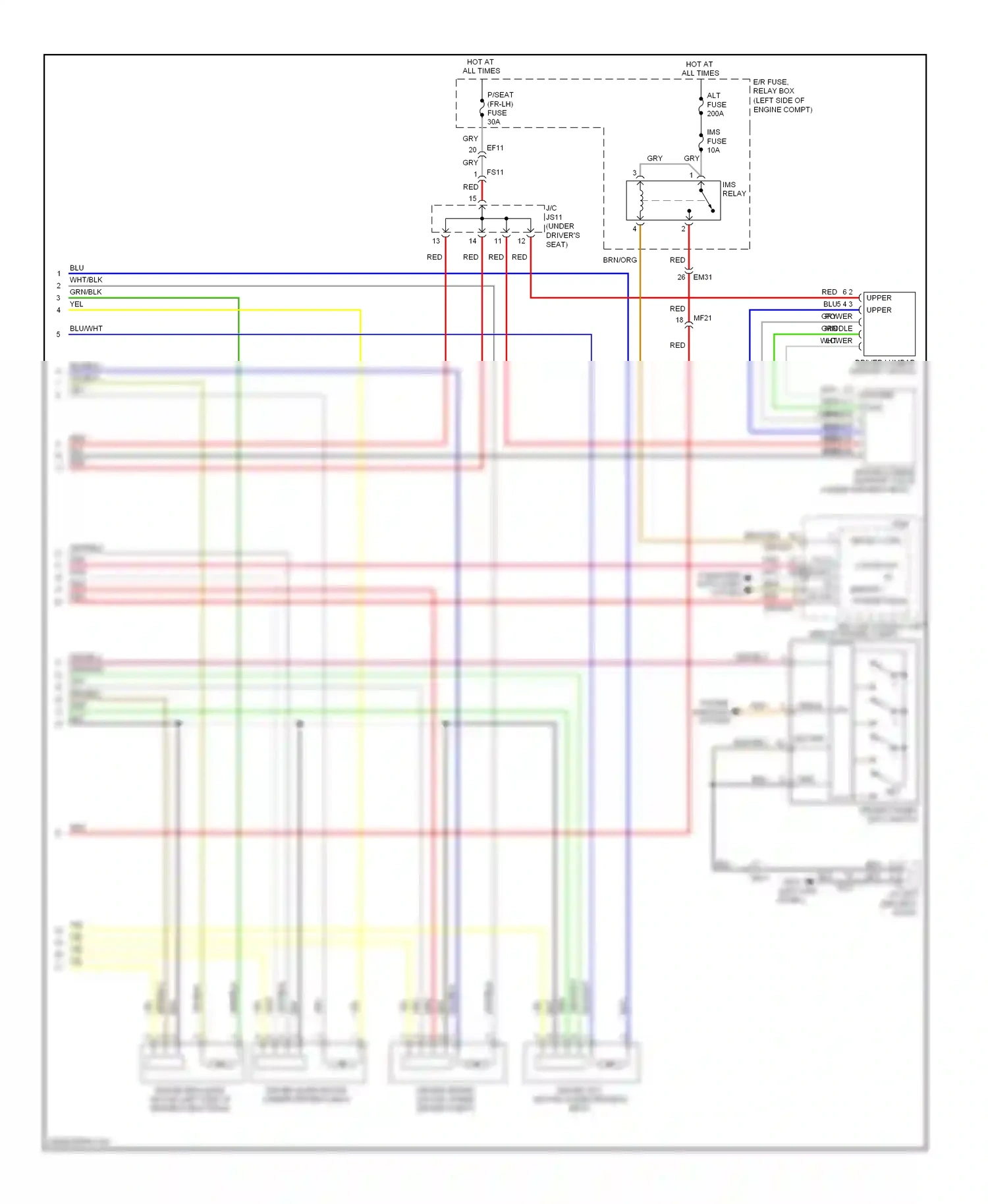 Wiring diagram ims rly ctrl for Hyundai Equus II (2009-2013) (1 of 2)