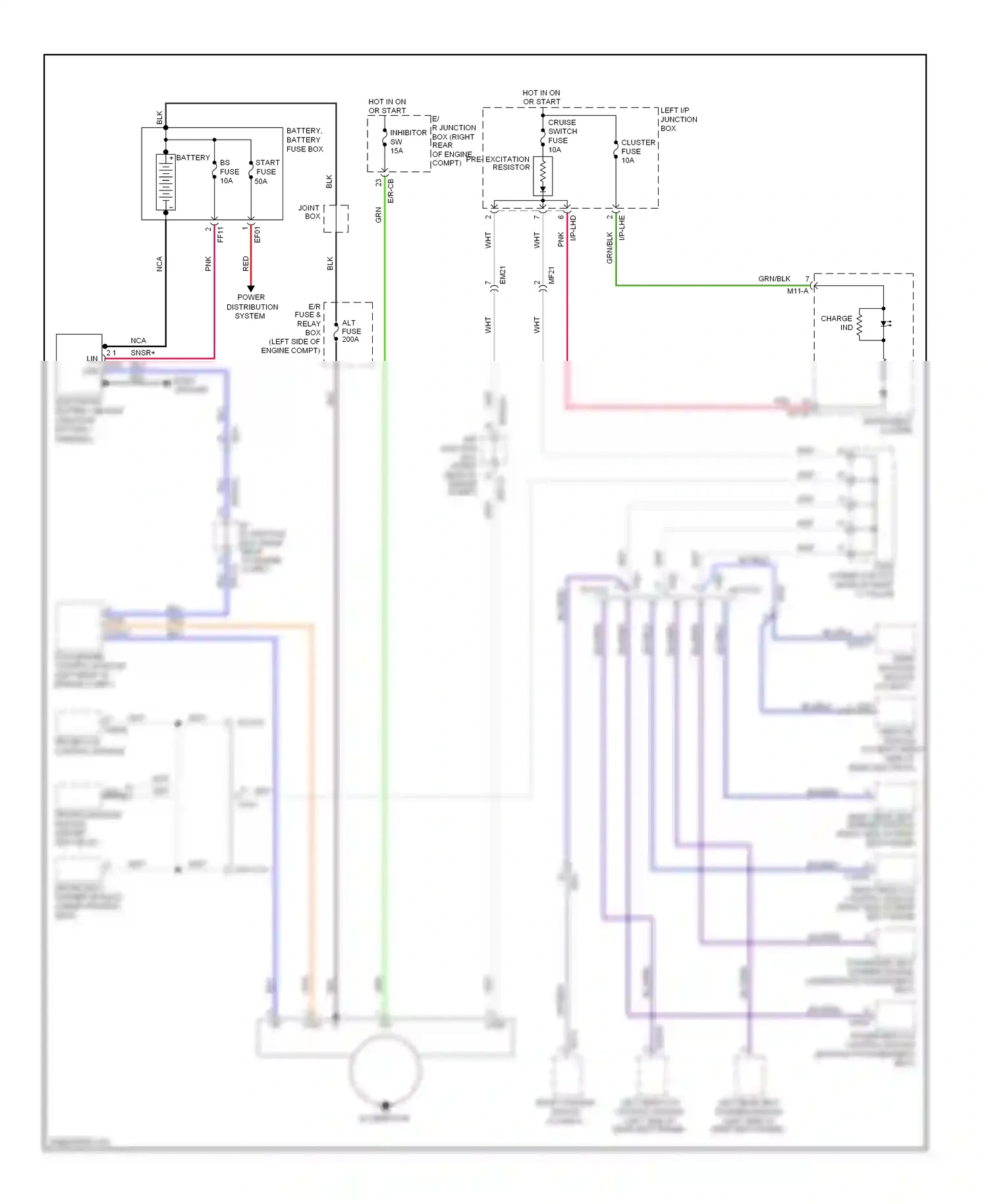 Wiring diagram joint box for Hyundai Equus II (2009-2013) (1 of 3)