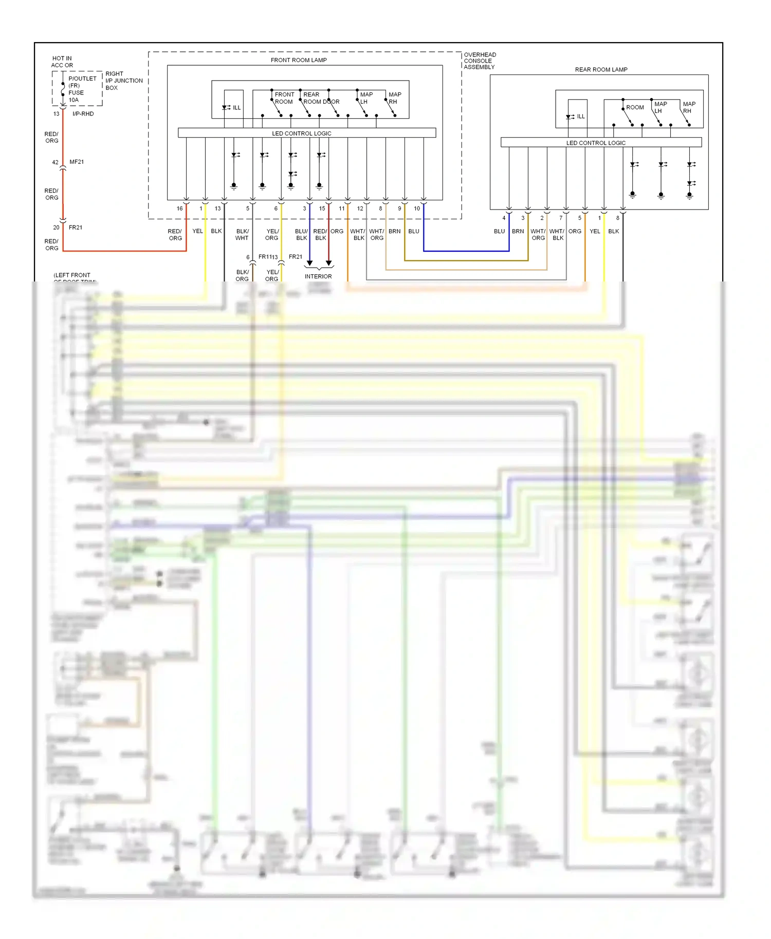 Wiring diagram led control logic for Hyundai Equus II (2009-2013) (1 of 1)