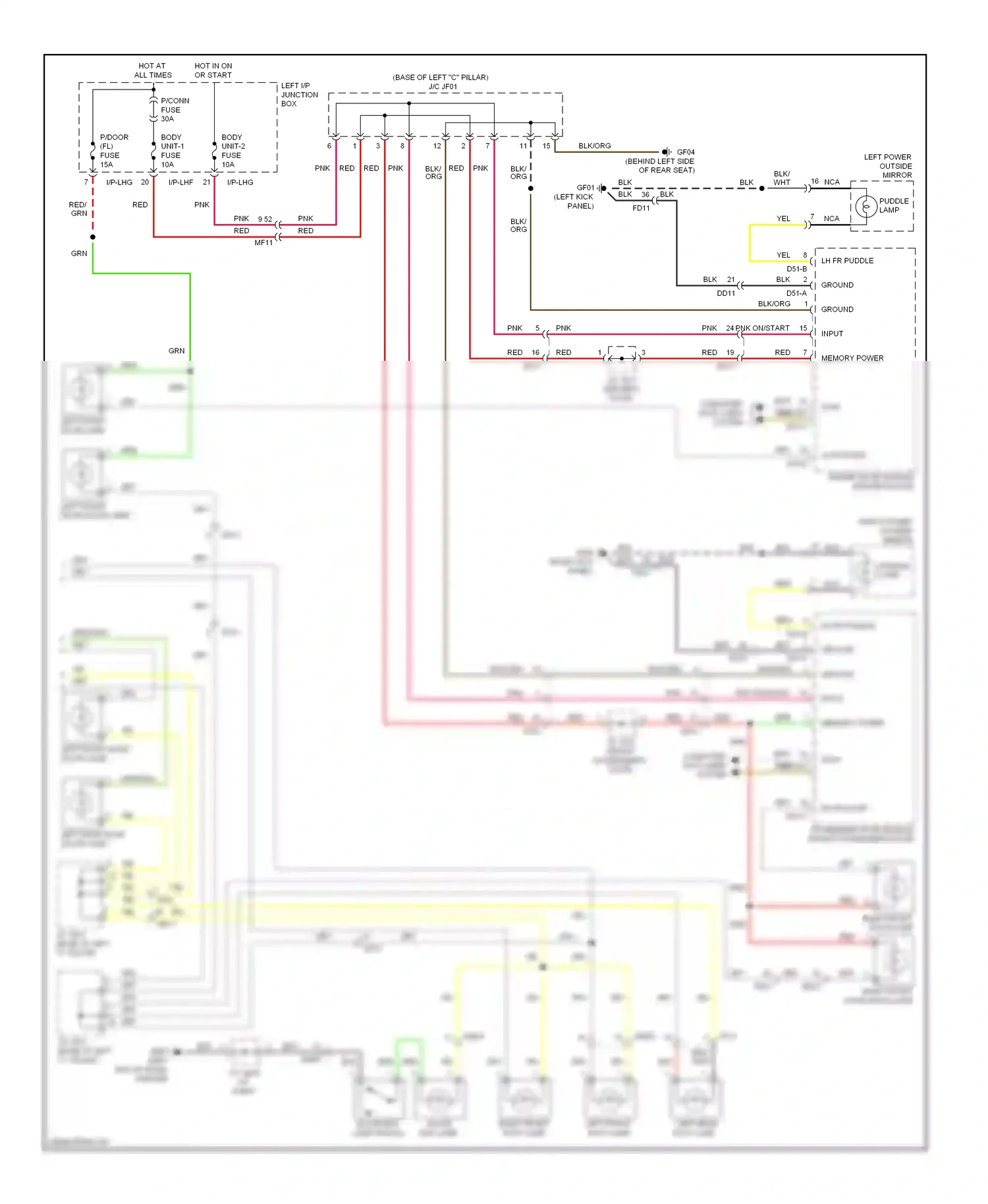 Wiring diagram left i/p junction box for Hyundai Equus II (2009-2013) (12 of 51)