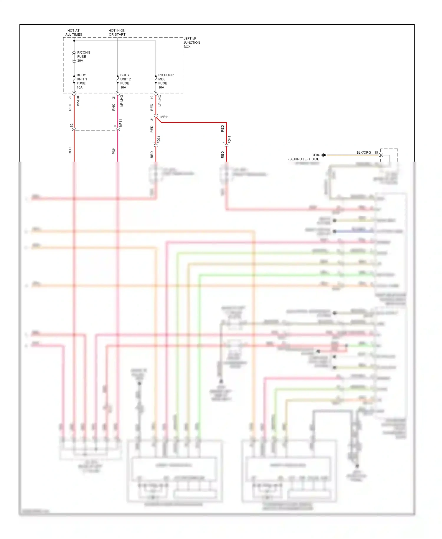 Wiring diagram left i/p junction box for Hyundai Equus II (2009-2013) (46 of 51)