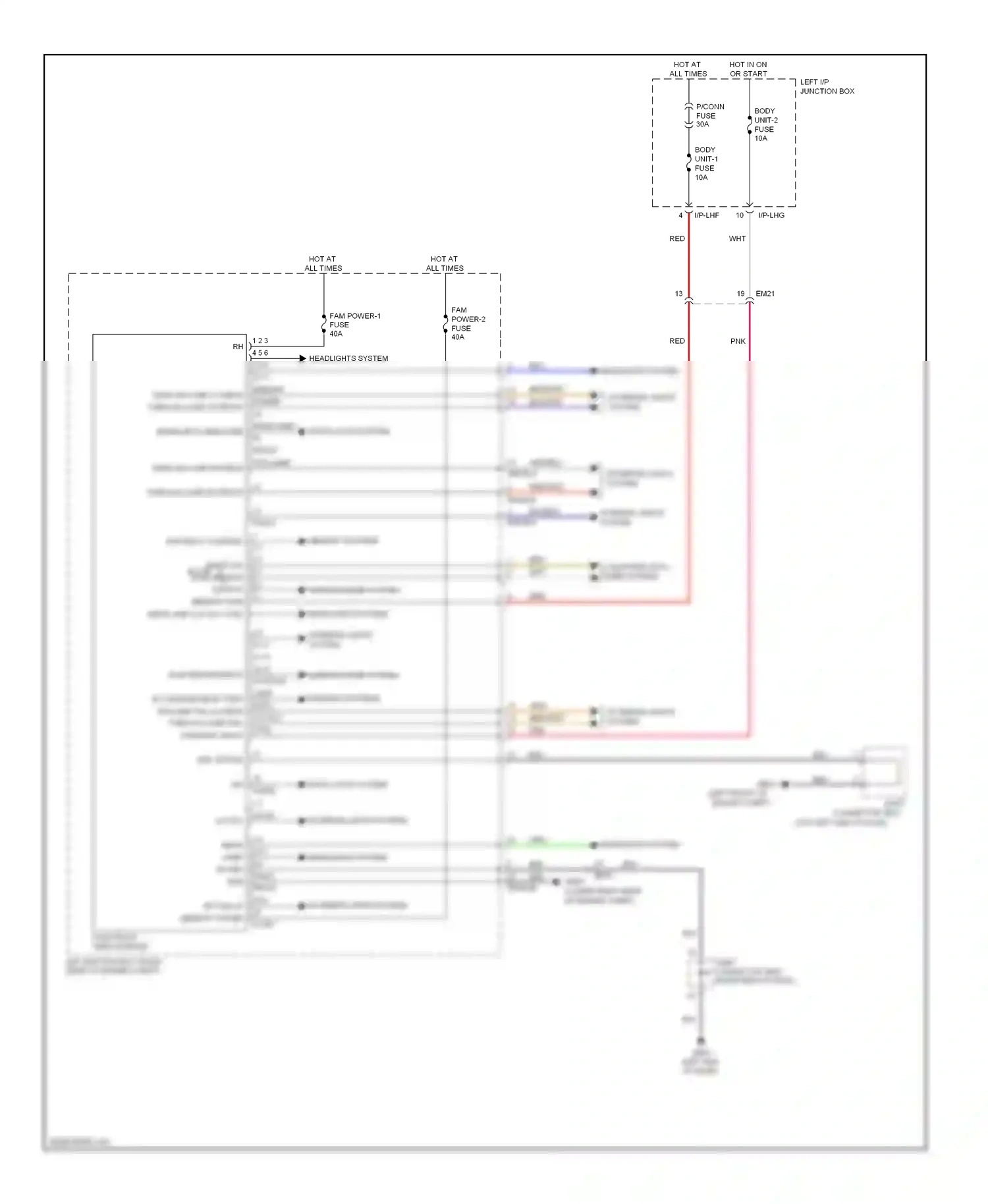 Wiring diagram memory systems for Hyundai Equus II (2009-2013) (2 of 4)