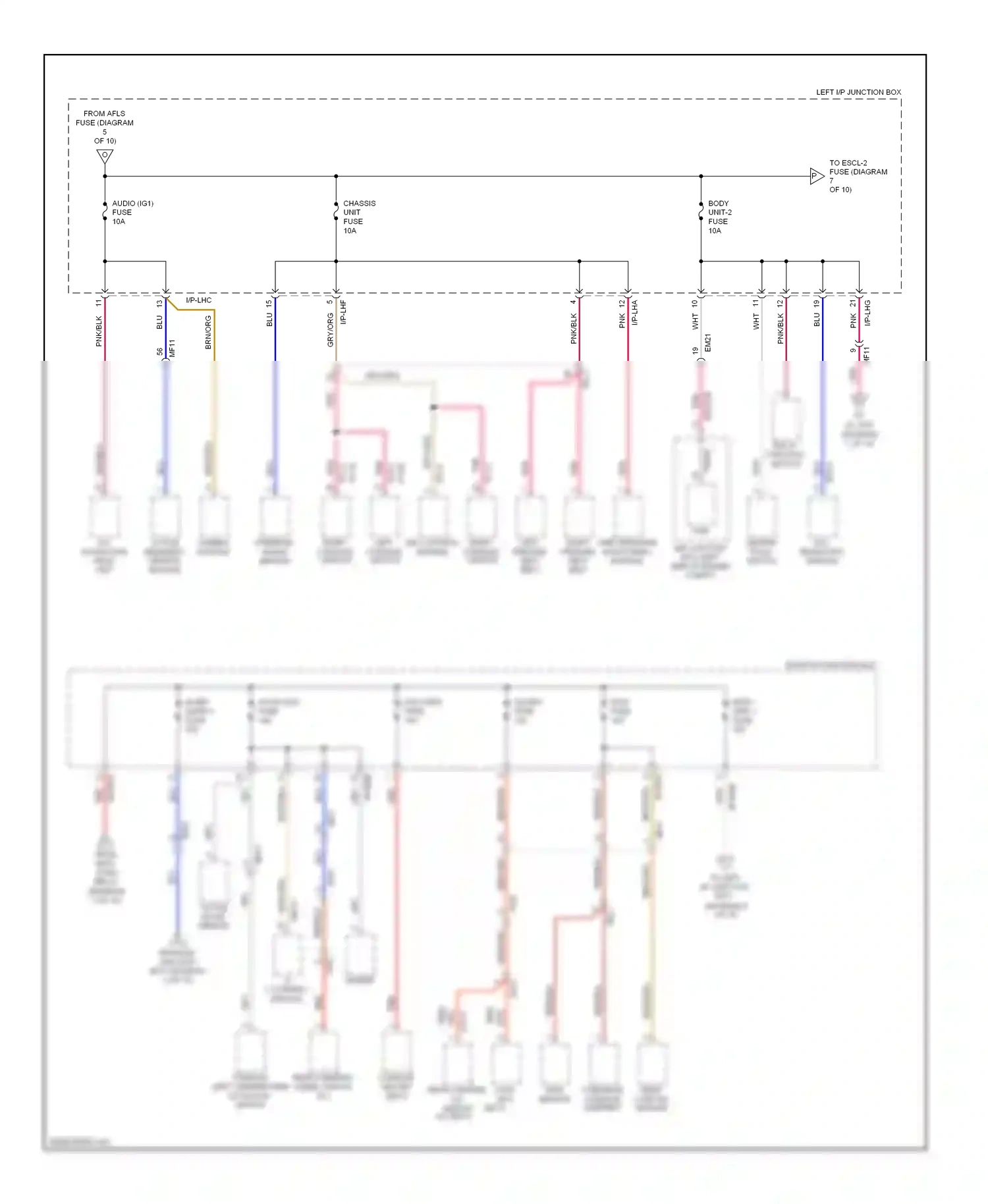 Wiring diagram multi- function switch for Hyundai Equus II (2009-2013) (8 of 8)