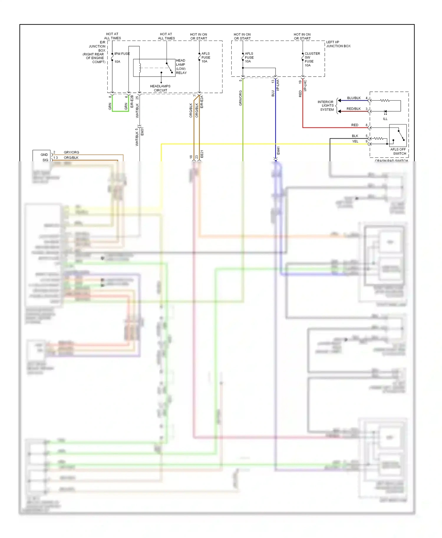 Wiring diagram org/blk for Hyundai Equus II (2009-2013) (11 of 46)