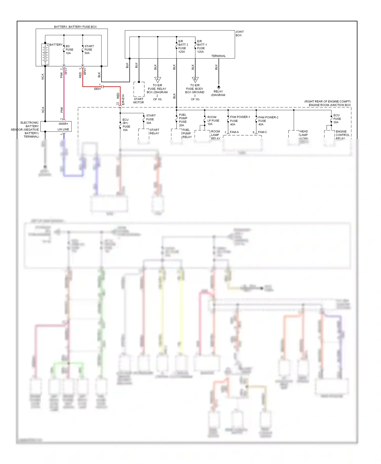 Wiring diagram red/blu for Hyundai Equus II (2009-2013) (5 of 6)