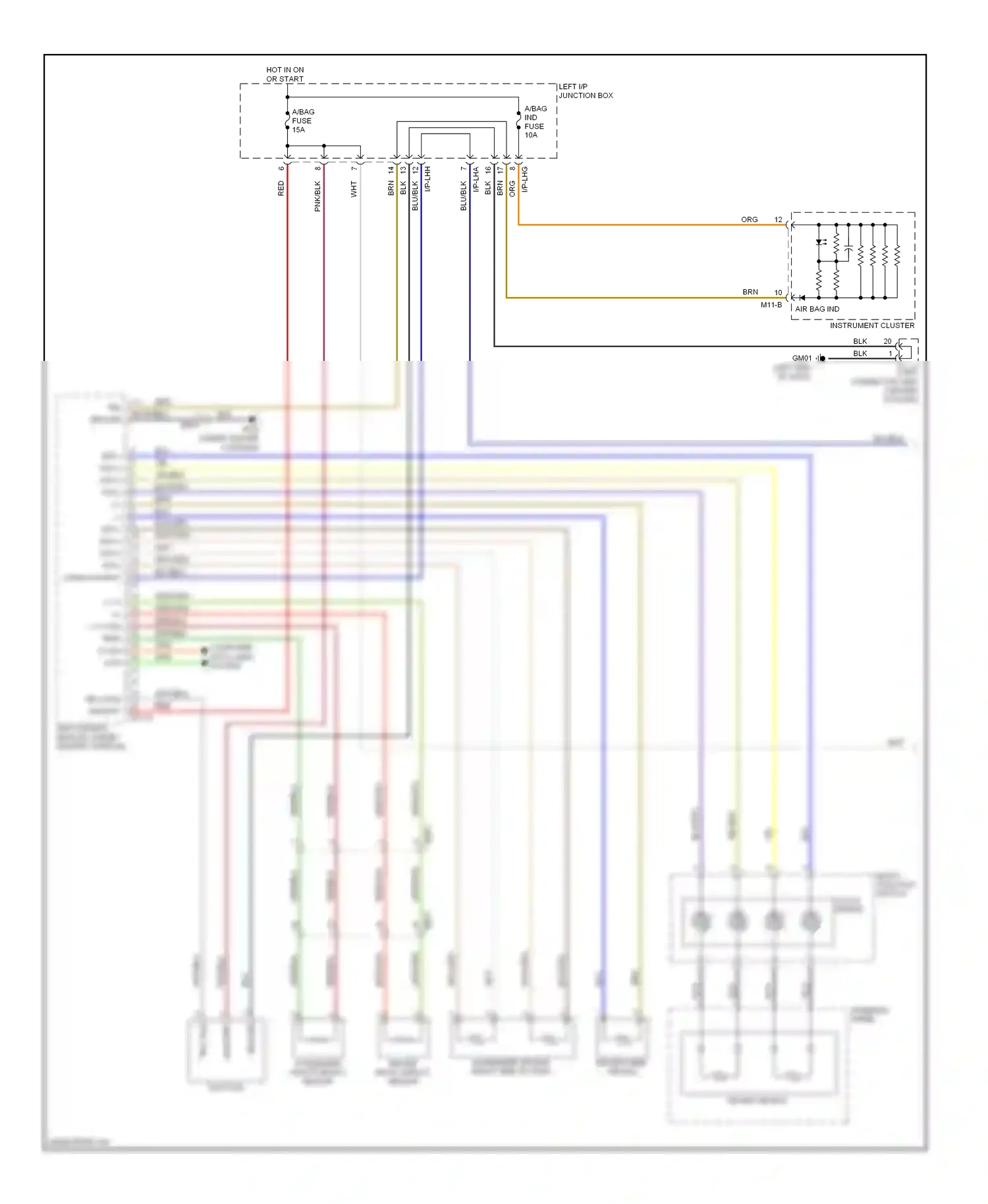 Wiring diagram red/org for Hyundai Equus II (2009-2013) (41 of 46)