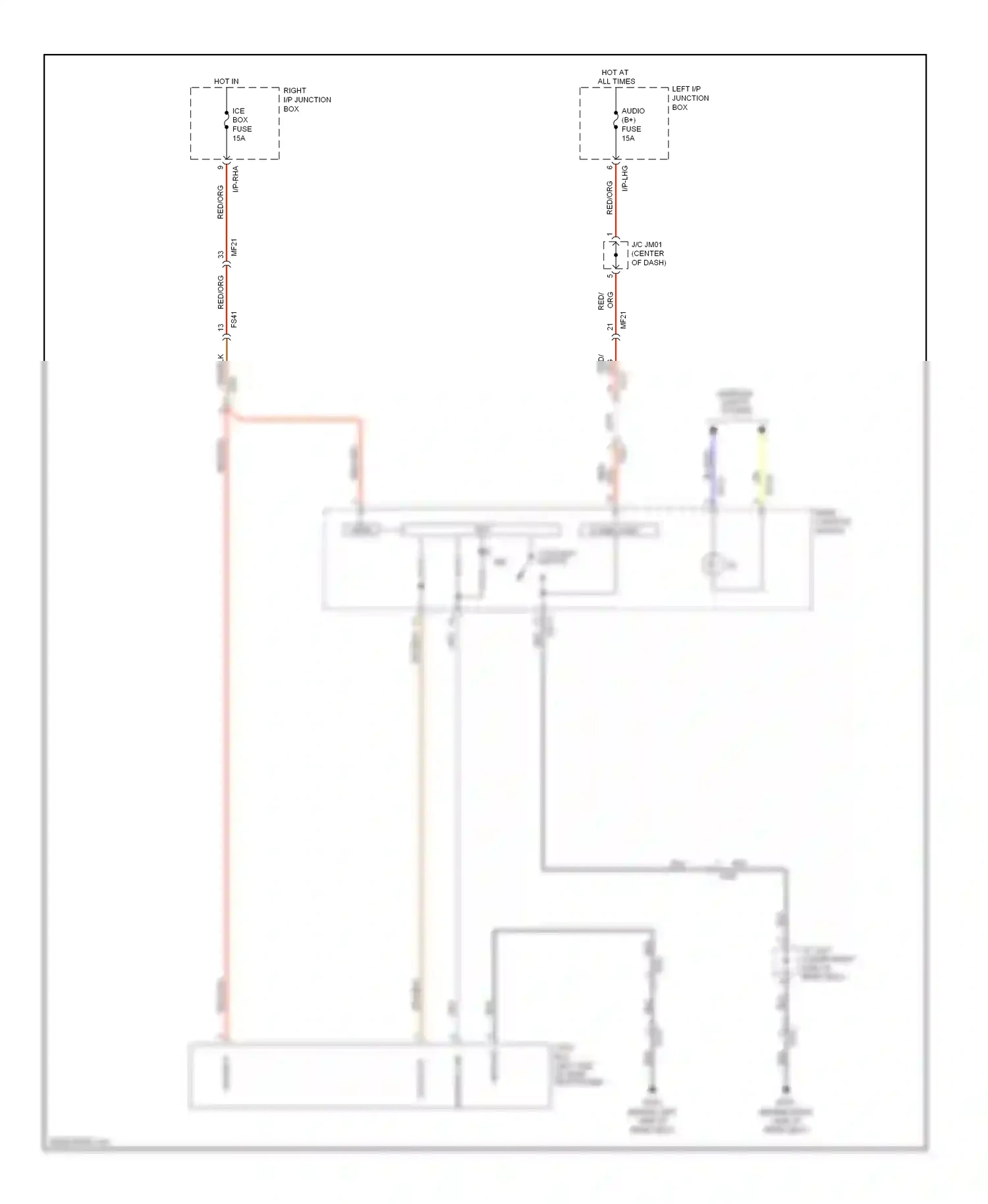 Wiring diagram red/org for Hyundai Equus II (2009-2013) (2 of 46)