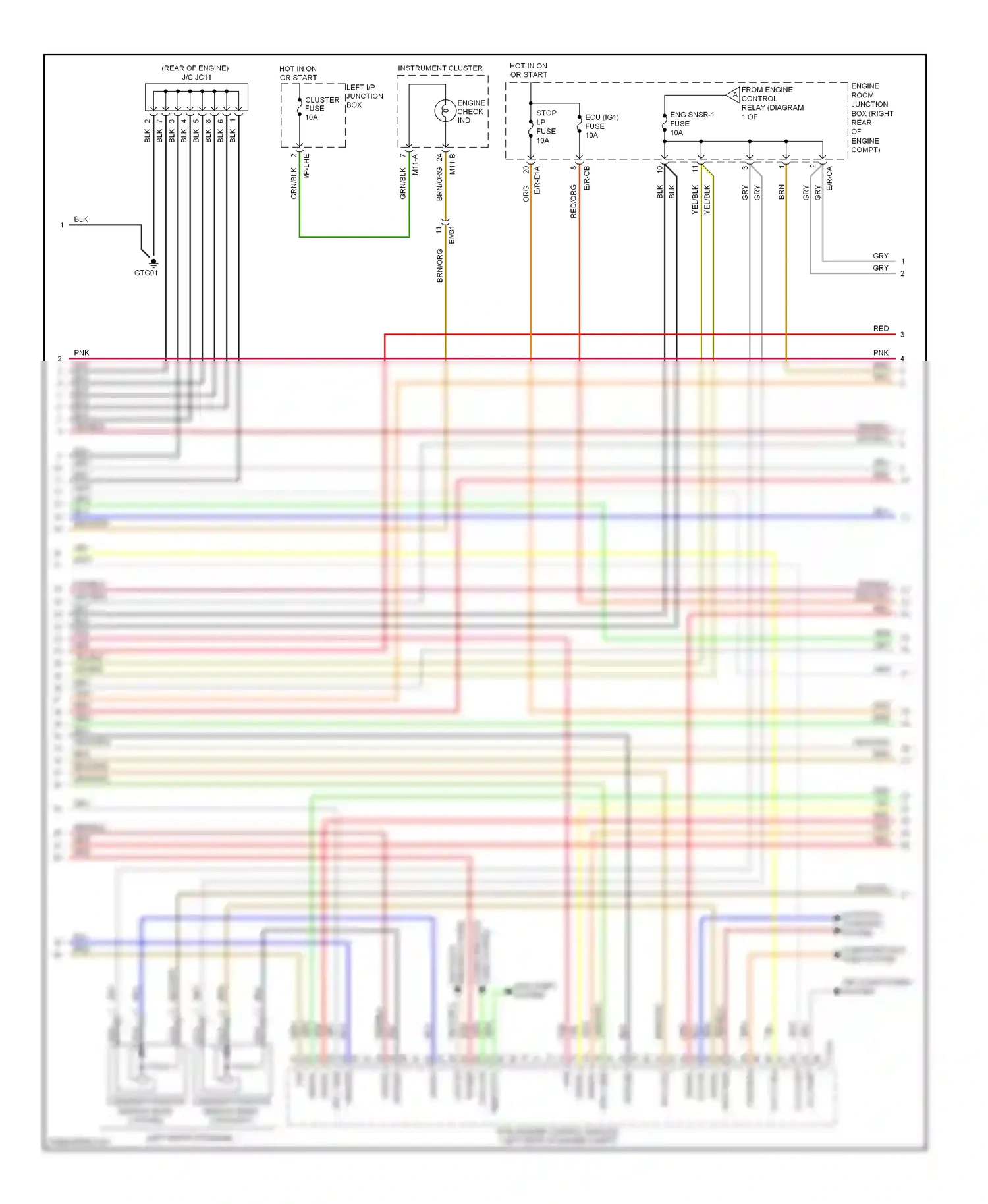 Wiring diagram red/org for Hyundai Equus II (2009-2013) (9 of 46)