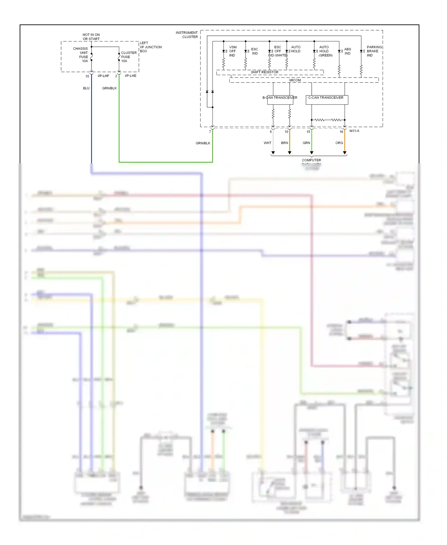 Wiring diagram shift resistor for Hyundai Equus II (2009-2013) (1 of 4)