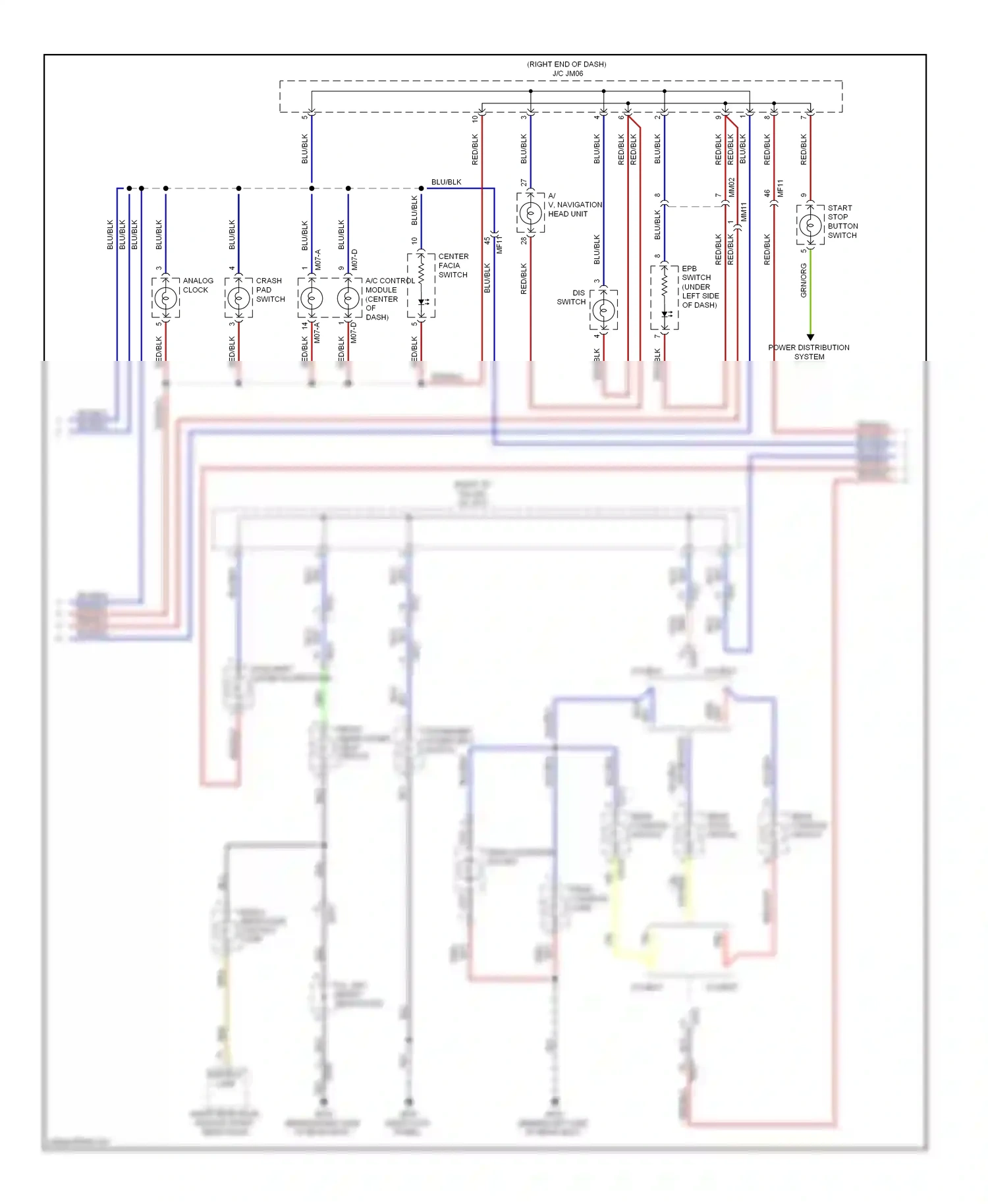 Wiring diagram stop button switch for Hyundai Equus II (2009-2013) (1 of 1)
