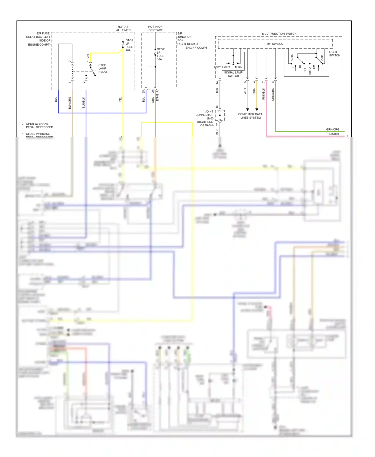 Wiring diagram stop lp for Hyundai Equus II (2009-2013) (1 of 1)