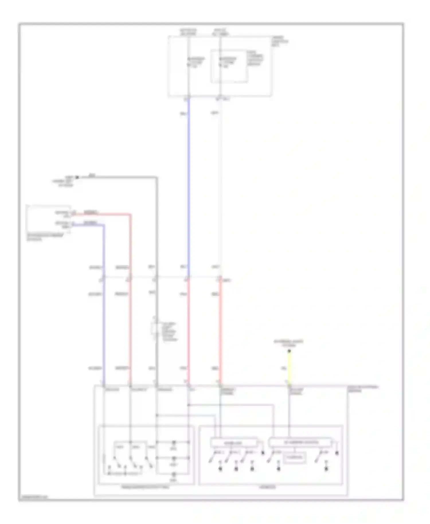 Genesis Hyundai I facelift (2011-2016): Electrochromic mirror circuit, with tmu & home link