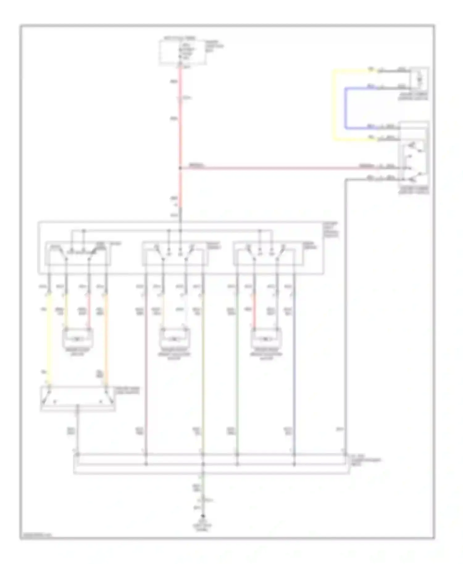 Genesis Hyundai I facelift (2011-2016): Power seats circuit