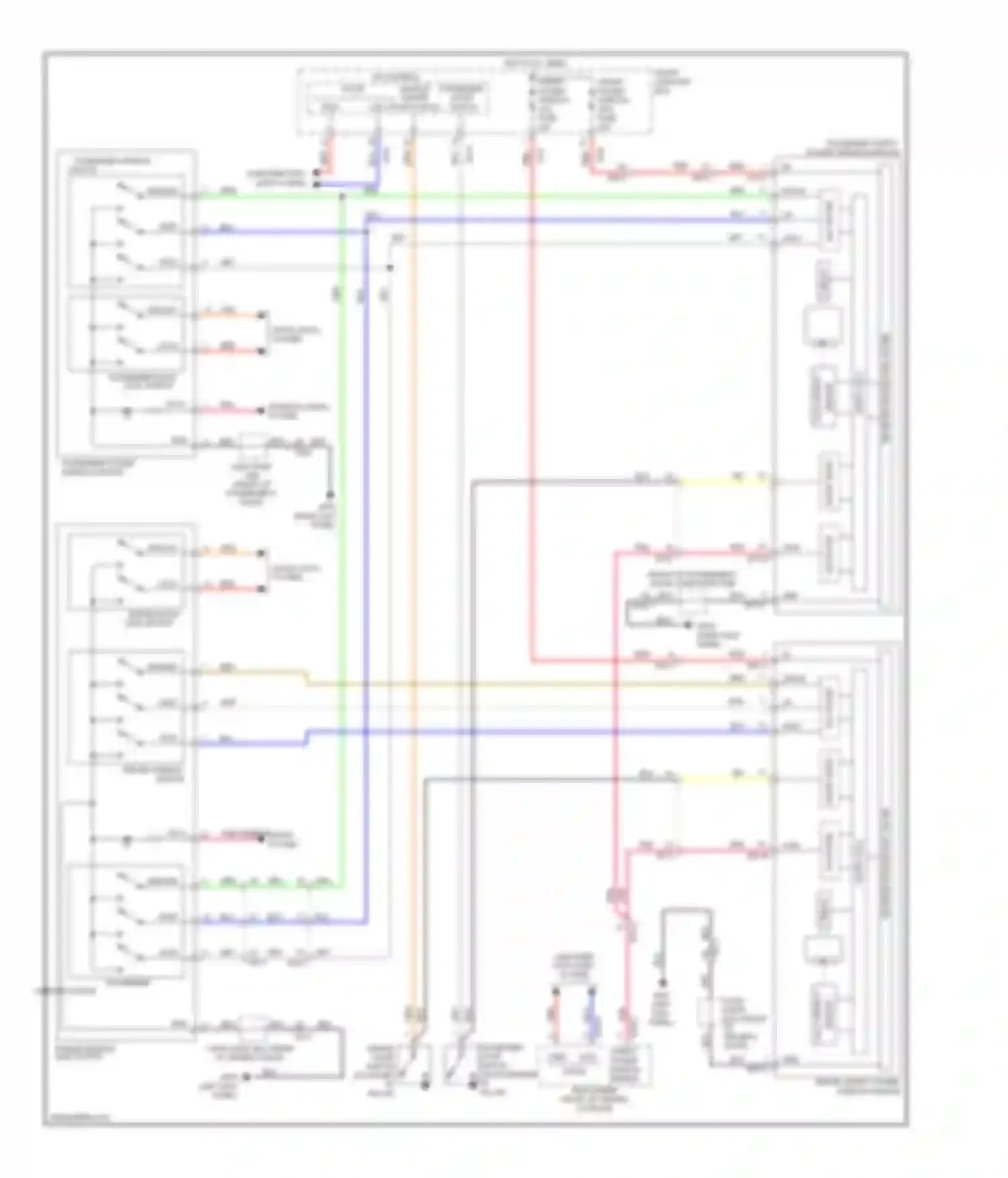 Genesis Hyundai I facelift (2011-2016): Power windows circuit