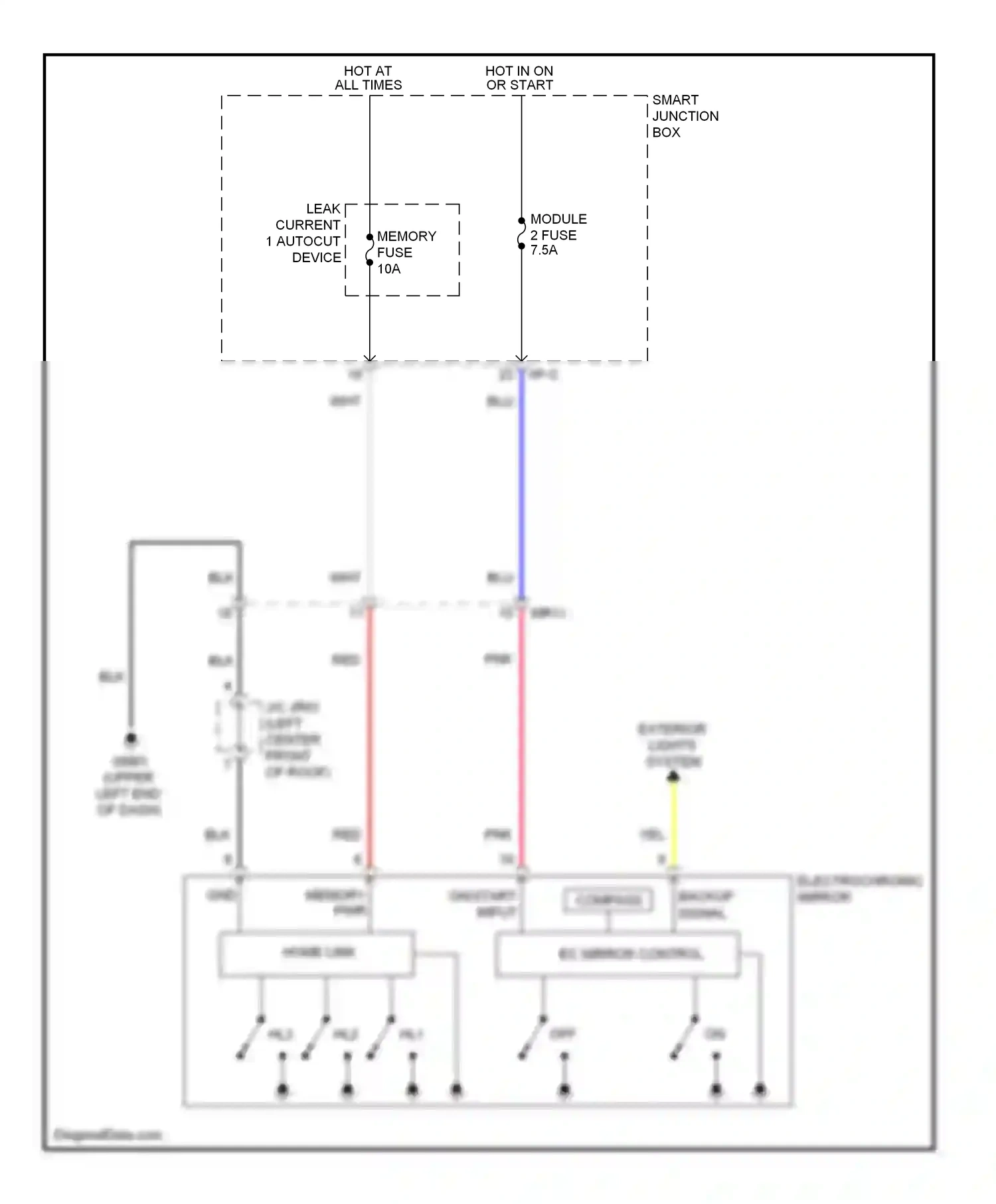 Wiring diagram blu for Hyundai Genesis I facelift (2011-2016) (161 of 177)