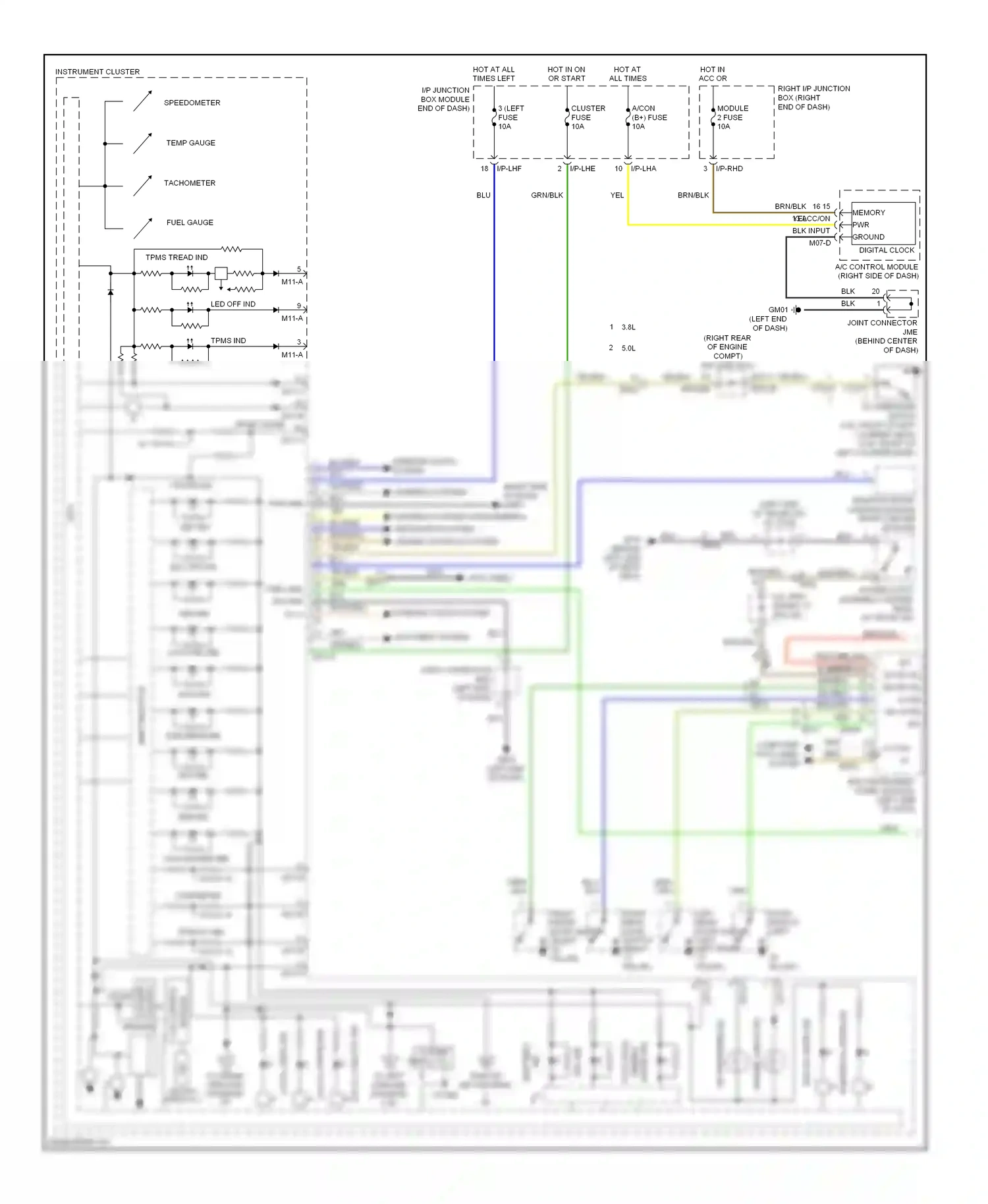 Wiring diagram "c" pillar) "b" pillar) for Hyundai Genesis I facelift (2011-2016) (2 of 2)