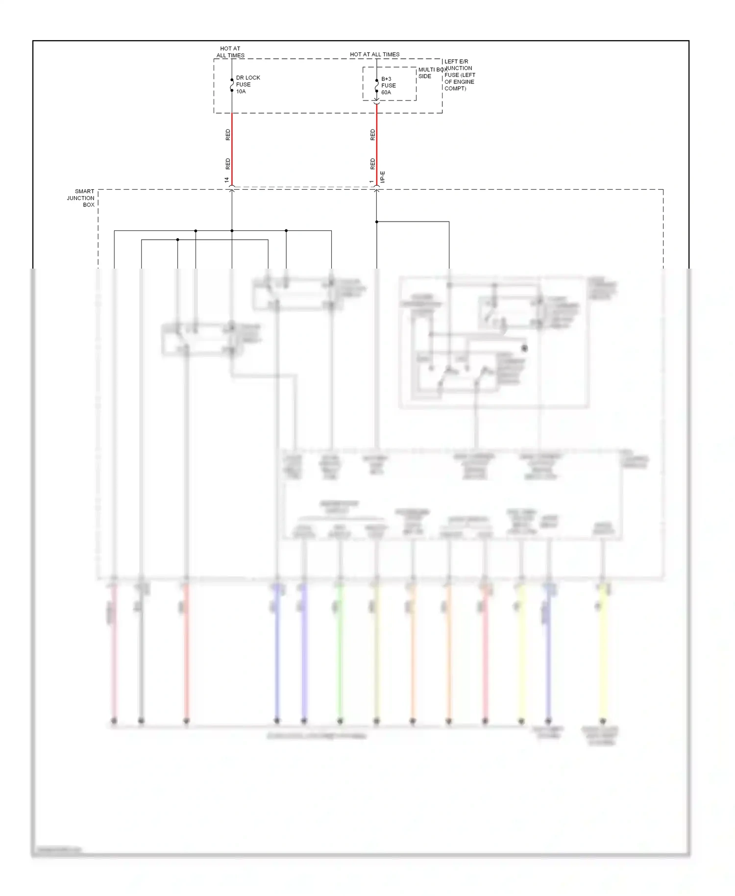 Wiring diagram door switch for Hyundai Genesis I facelift (2011-2016) (1 of 1)