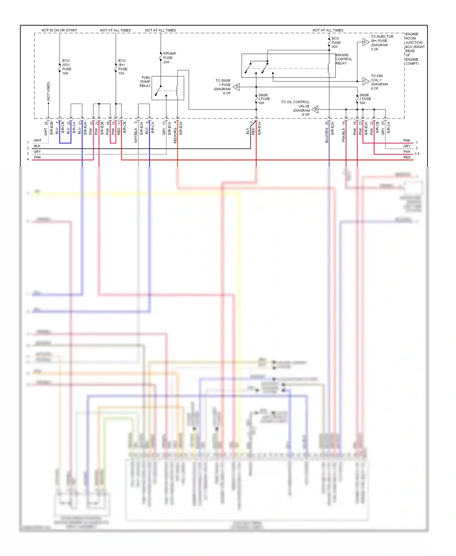 Wiring diagram engine ctrl relay 'on' in for Hyundai Genesis I facelift (2011-2016) (1 of 1)