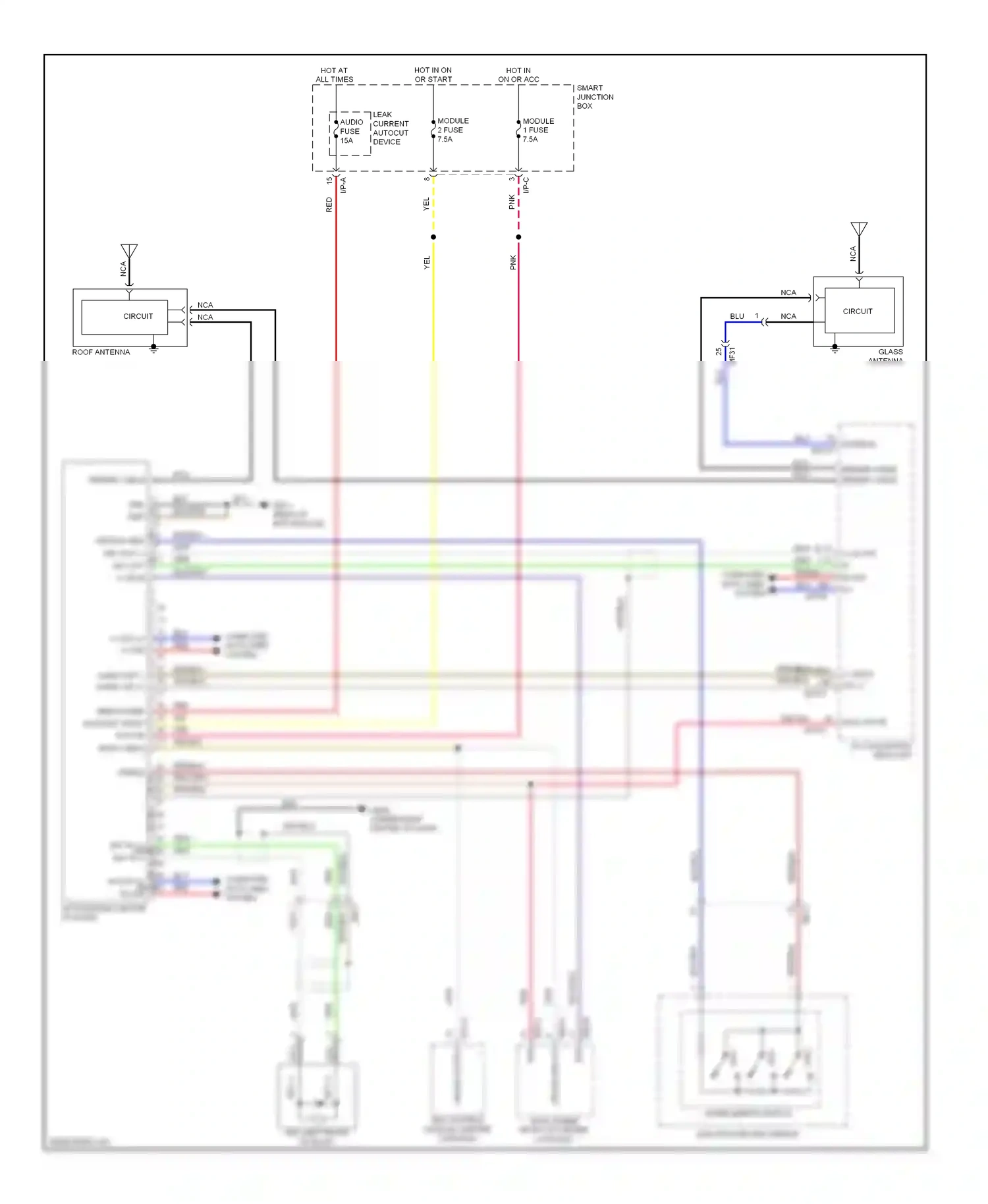 Wiring diagram feeder cable feeder cable for Hyundai Genesis I facelift (2011-2016) (1 of 1)