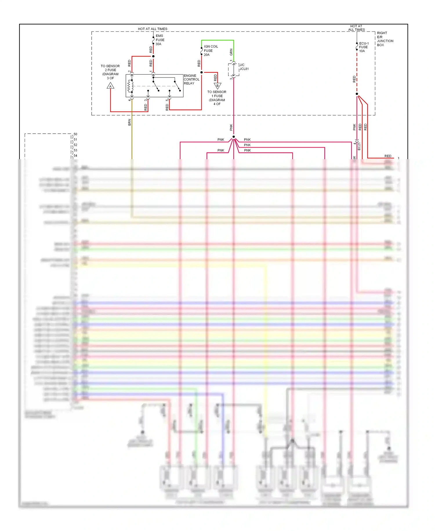 Wiring diagram ignition coil 5 for Hyundai Genesis I facelift (2011-2016) (1 of 2)
