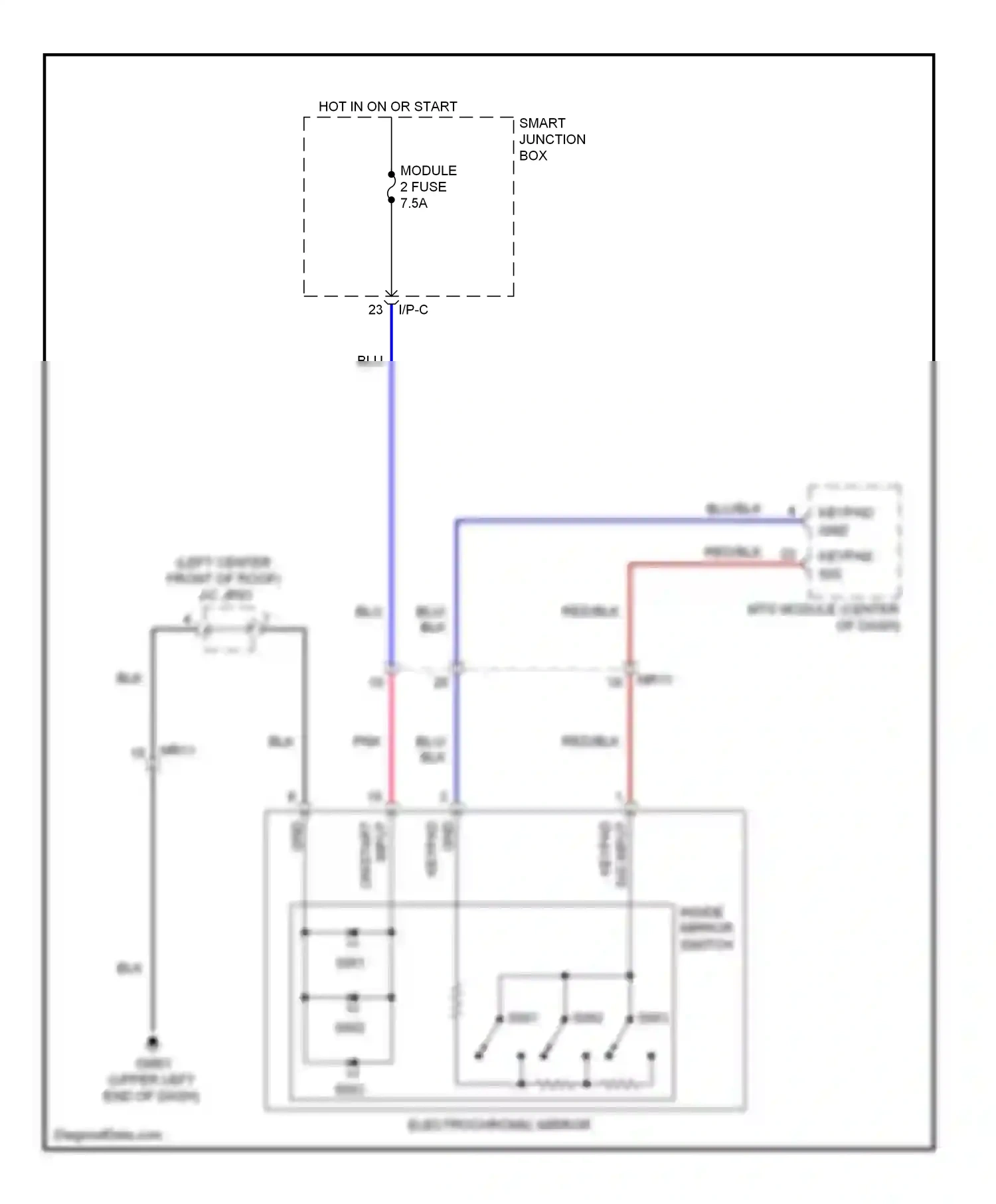 Hyundai Genesis I facelift (2011-2016) input wiring diagram  (1 of 1)