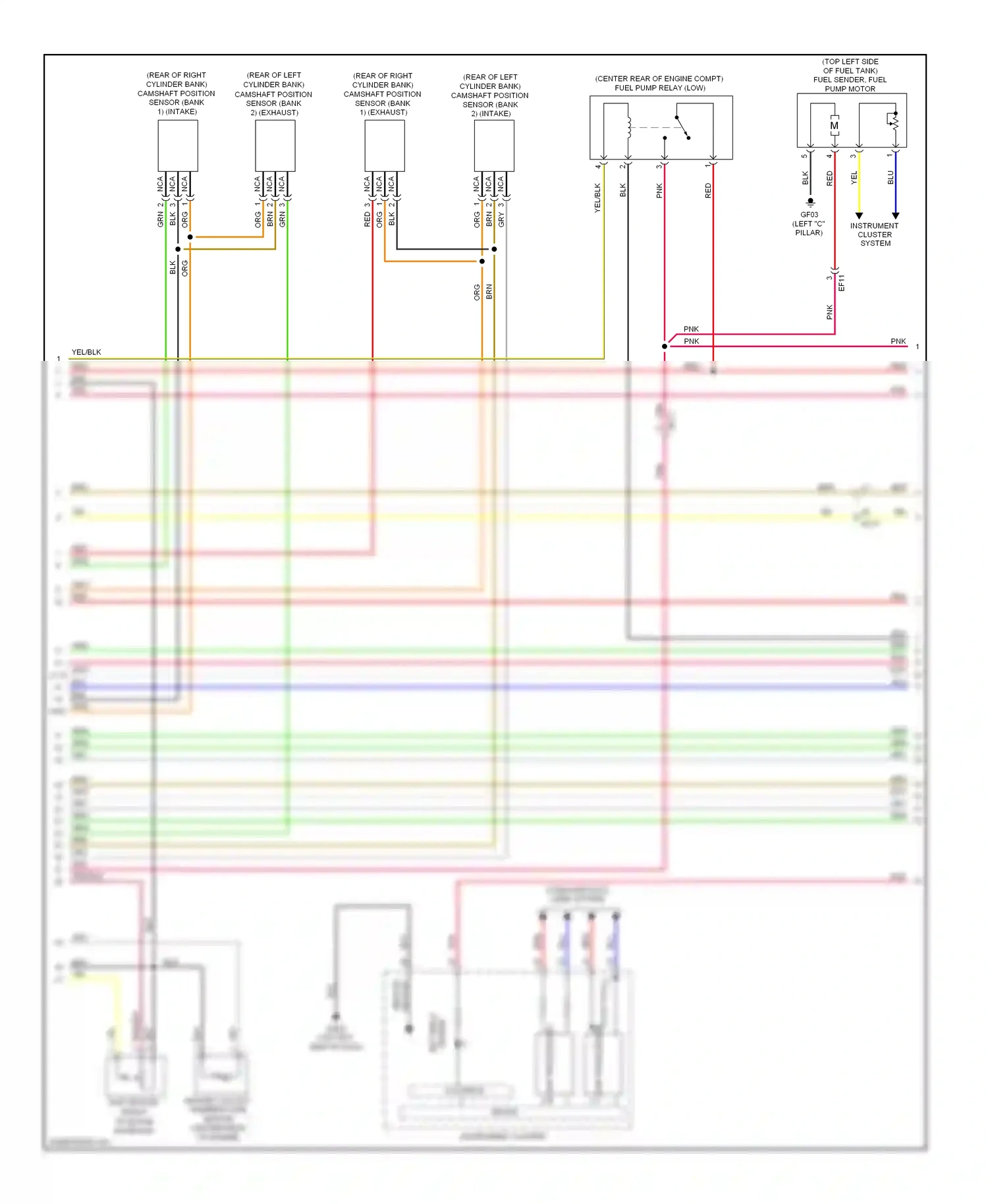 Wiring diagram instrument cluster system for Hyundai Genesis I facelift (2011-2016) (5 of 7)