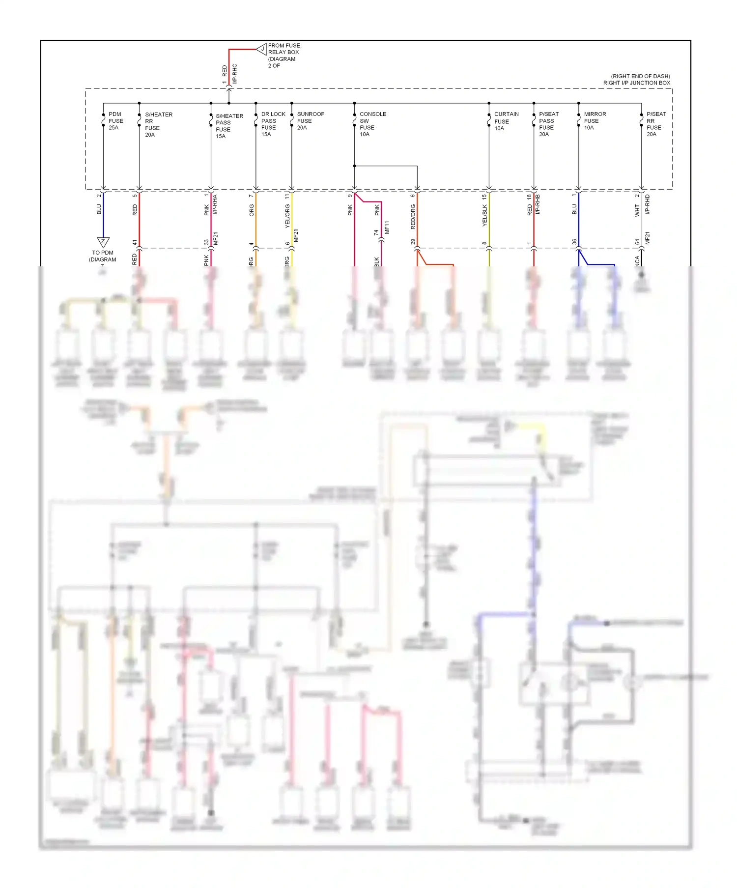 Wiring diagram i/p-rhd for Hyundai Genesis I facelift (2011-2016) (10 of 14)