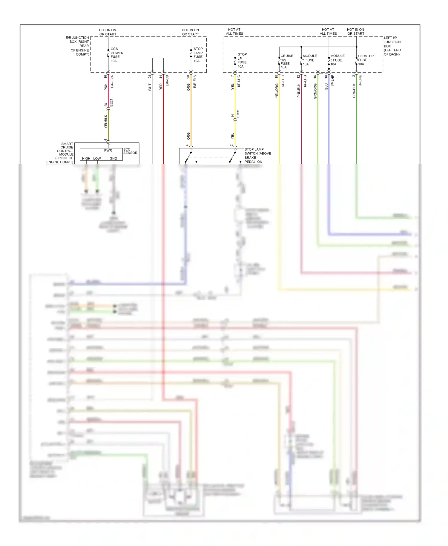 Wiring diagram junction box for Hyundai Genesis I facelift (2011-2016) (1 of 3)