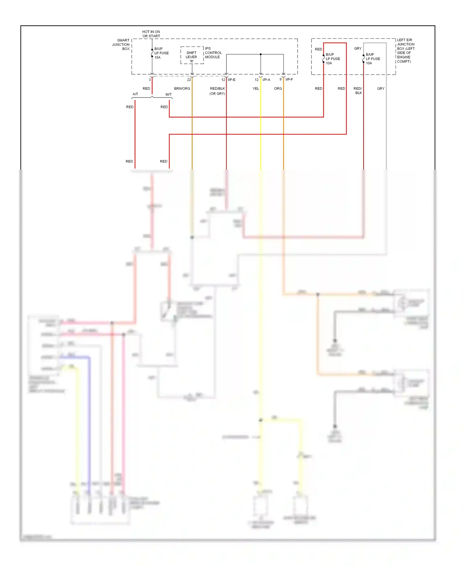 Wiring diagram left rear combination for Hyundai Genesis I facelift (2011-2016) (1 of 1)
