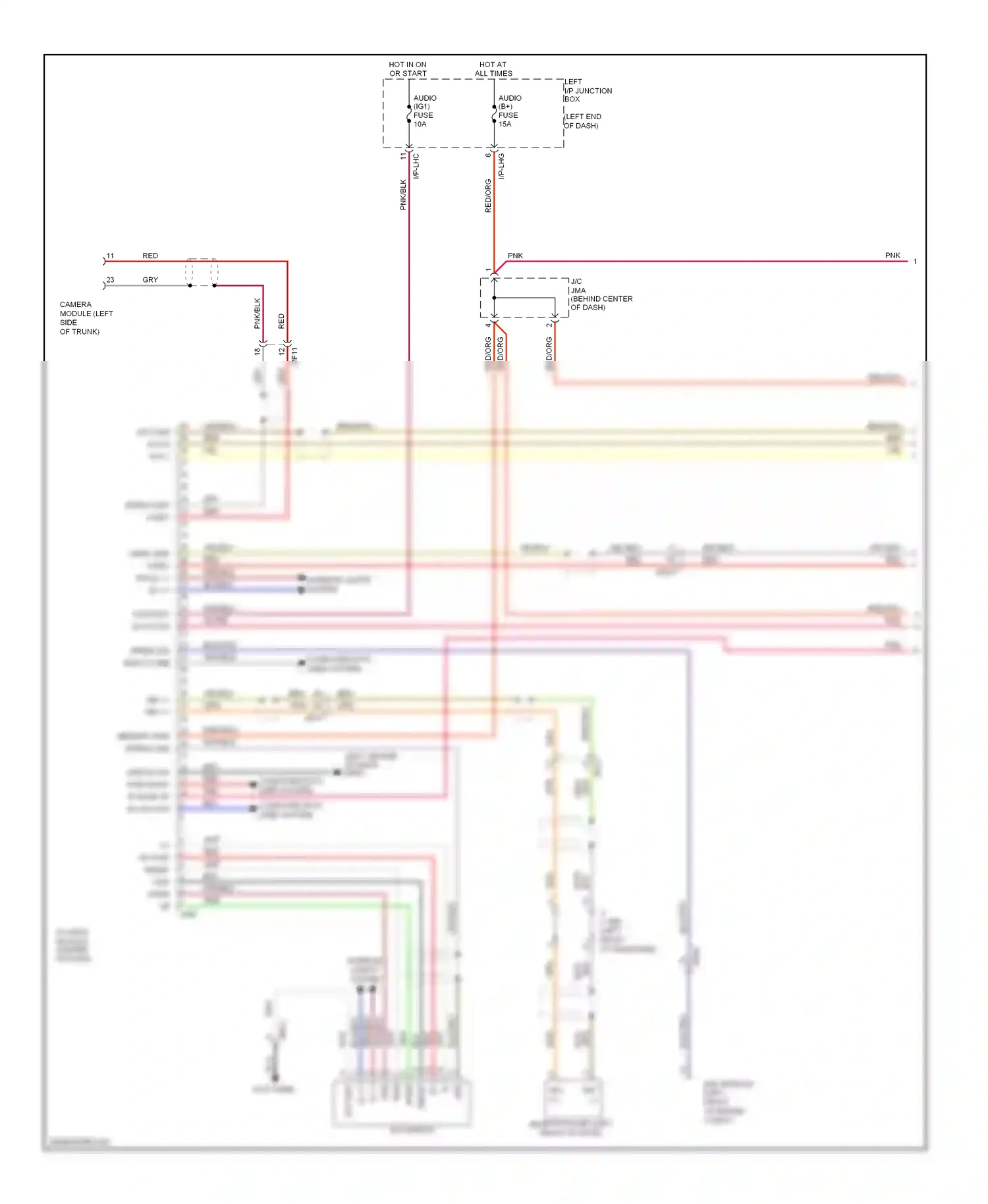 Wiring diagram mic + mic - for Hyundai Genesis I facelift (2011-2016) (1 of 2)