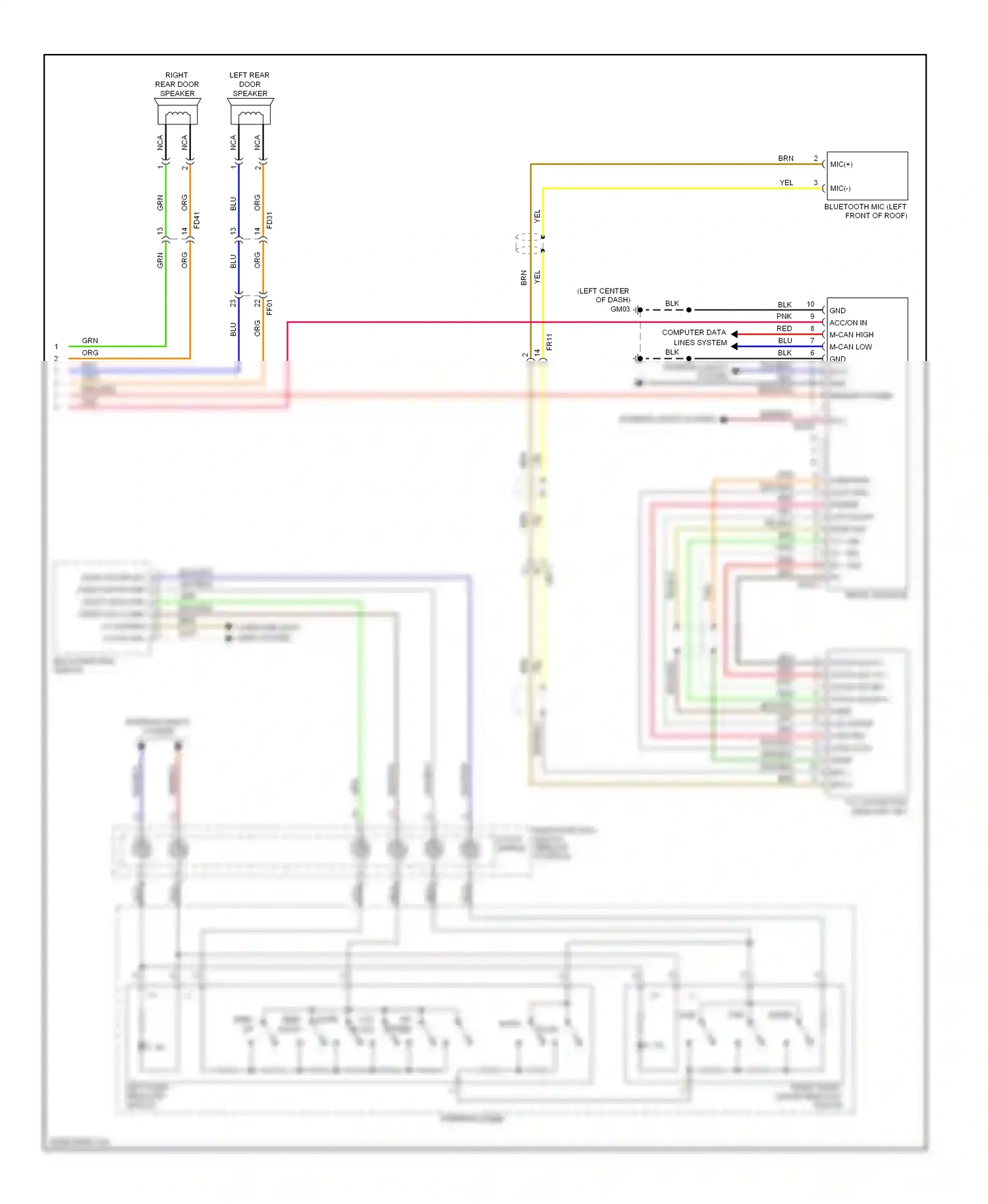 Wiring diagram mic - for Hyundai Genesis I facelift (2011-2016) (2 of 10)