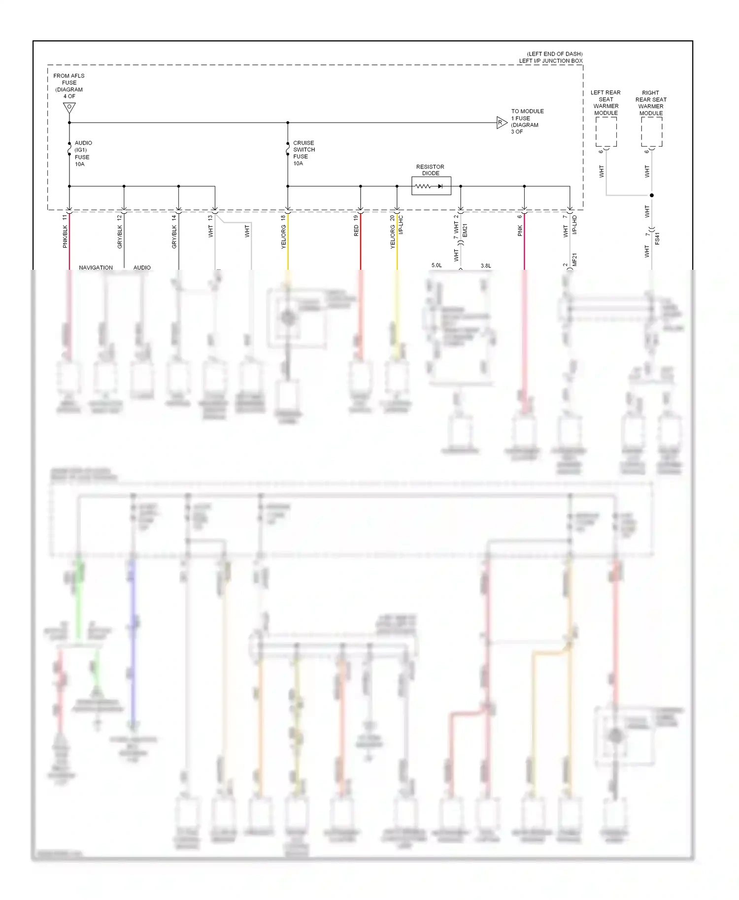 Wiring diagram module 1 fuse for Hyundai Genesis I facelift (2011-2016) (18 of 24)